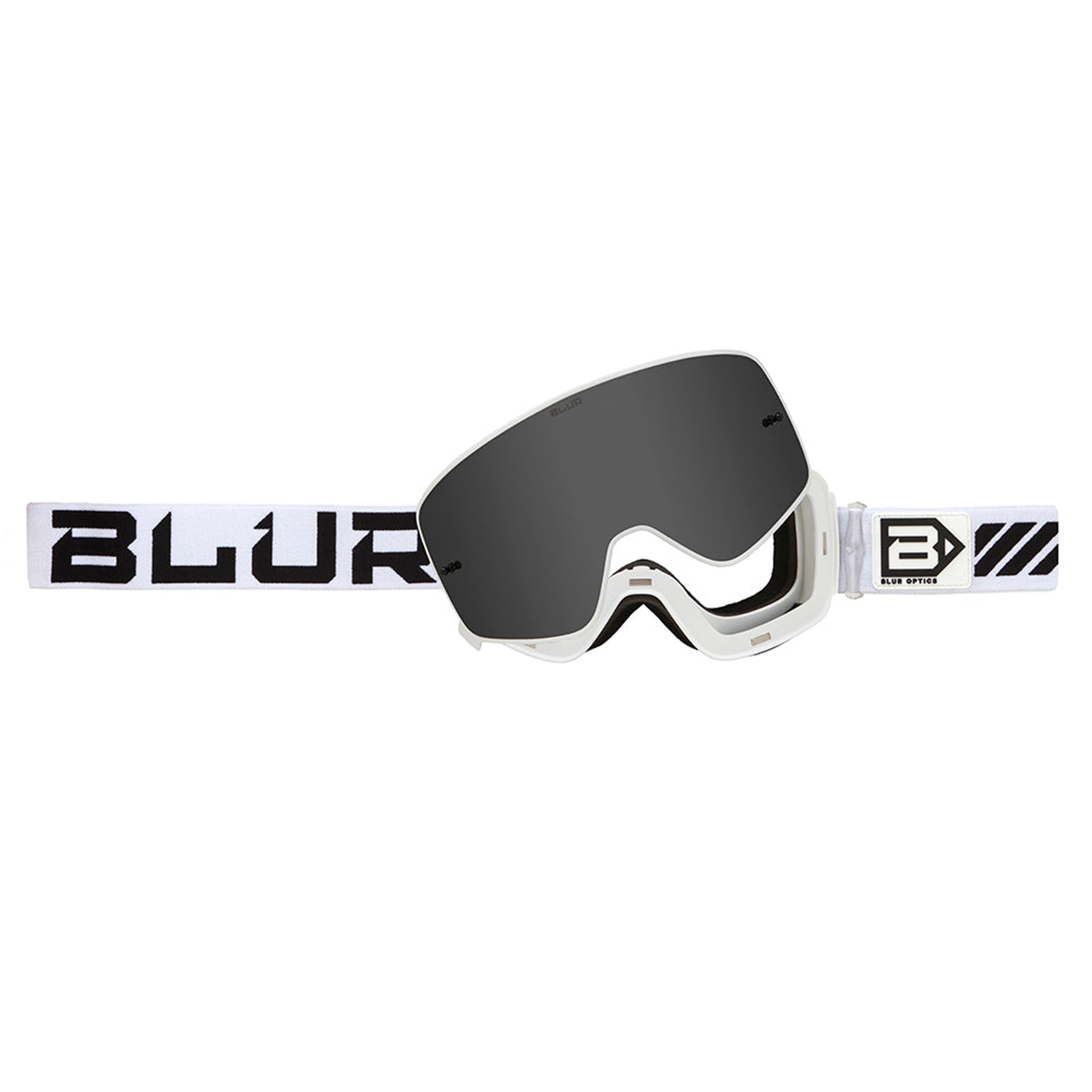Blur Goggles B50 Force Magnetic Goggle, White, Smoke Lens