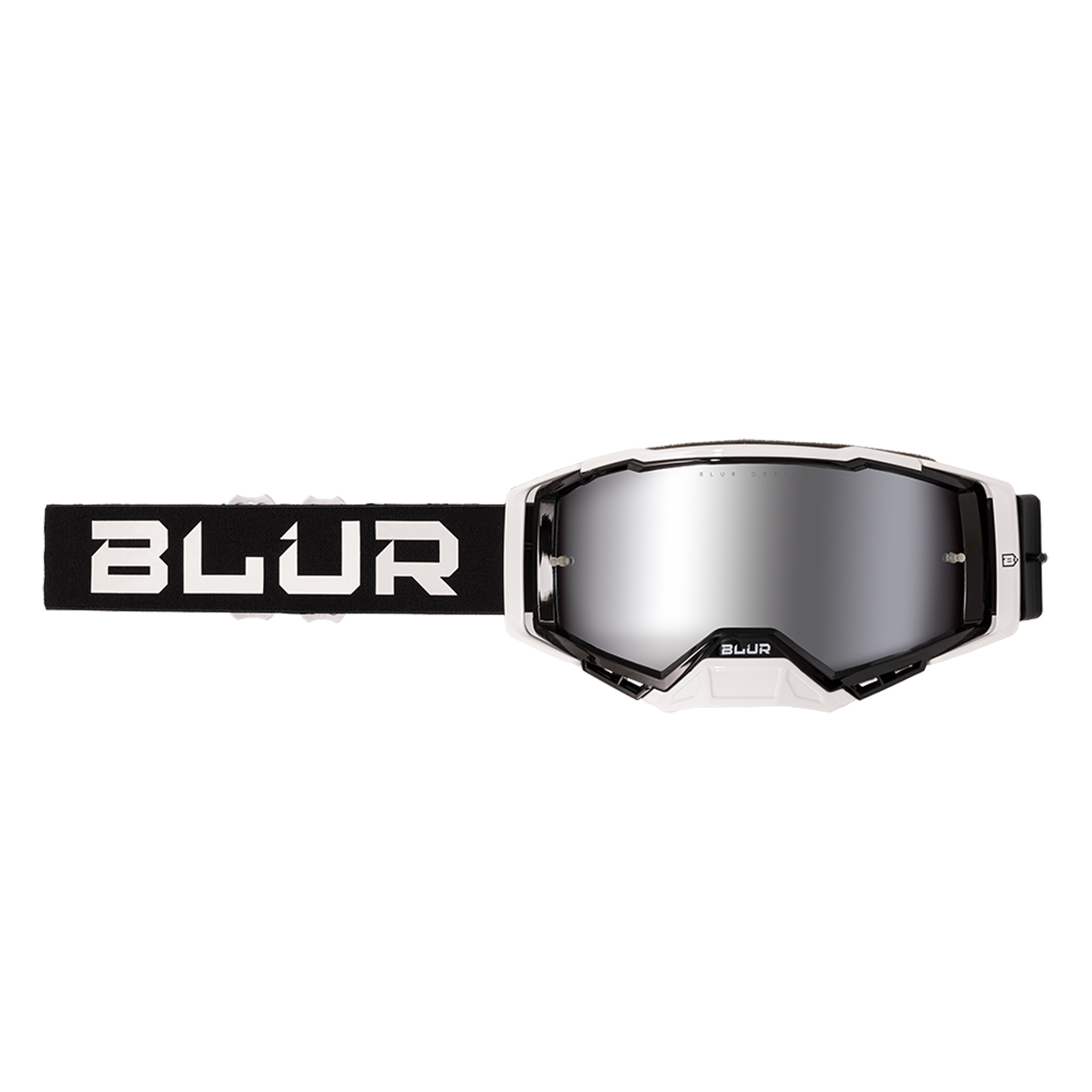 Blur Goggles B40 Goggle, Black/White, Silver Mirror Lens