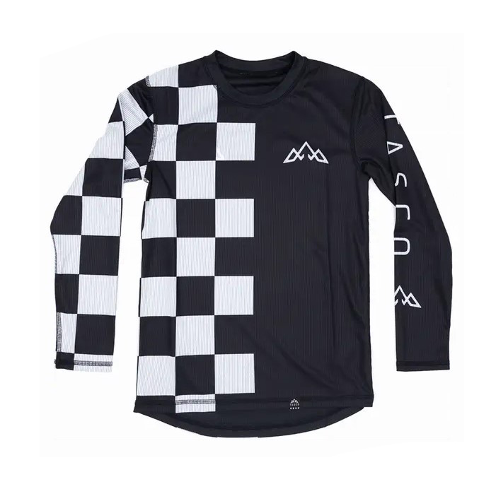 Tasco Mullet Reversible Ride Jersey, L/S, XL, Black / White