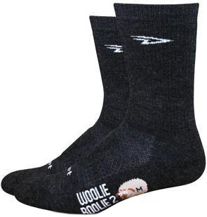 DeFeet Woolie Boolie 6" D-Logo Socks, 7-9, Charcoal