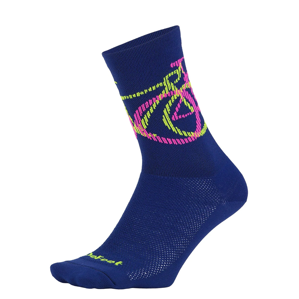 DeFeet Aireator 6" Crew Blinds Socks, 9.5-11.5, Navy