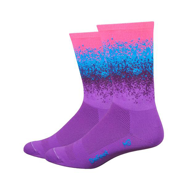 DeFeet Aireator 6" Ombre Socks, 9.5-11.5, Purple