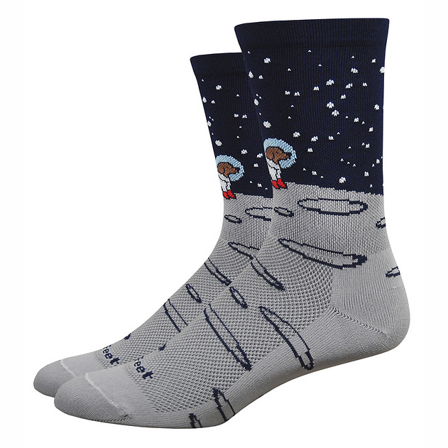 DeFeet Aireator 6" Moon Doggo Socks, 9.5-11.5, Gray