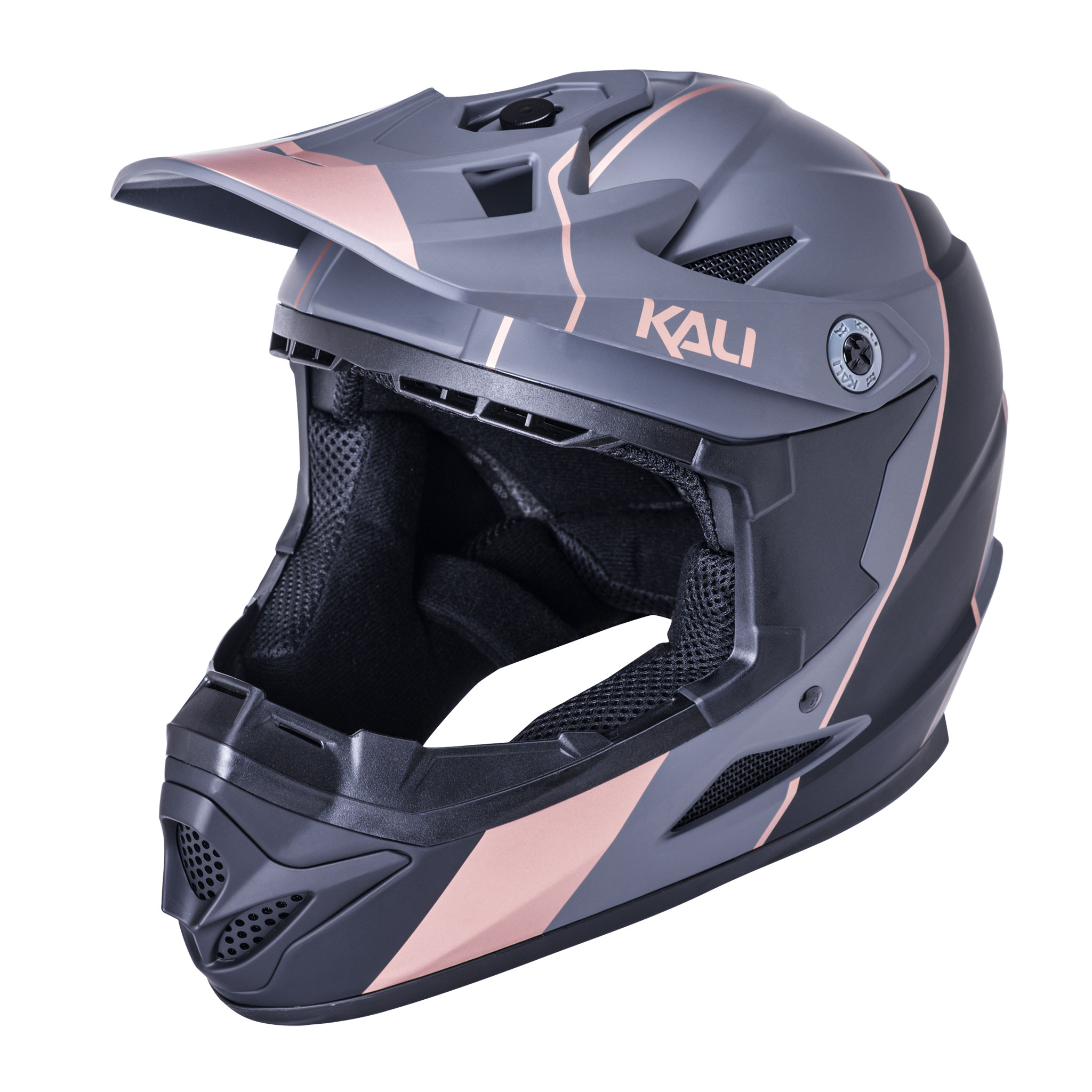 Kali Zoka Stripe Full Face Helmet, Large, Black/Bronze
