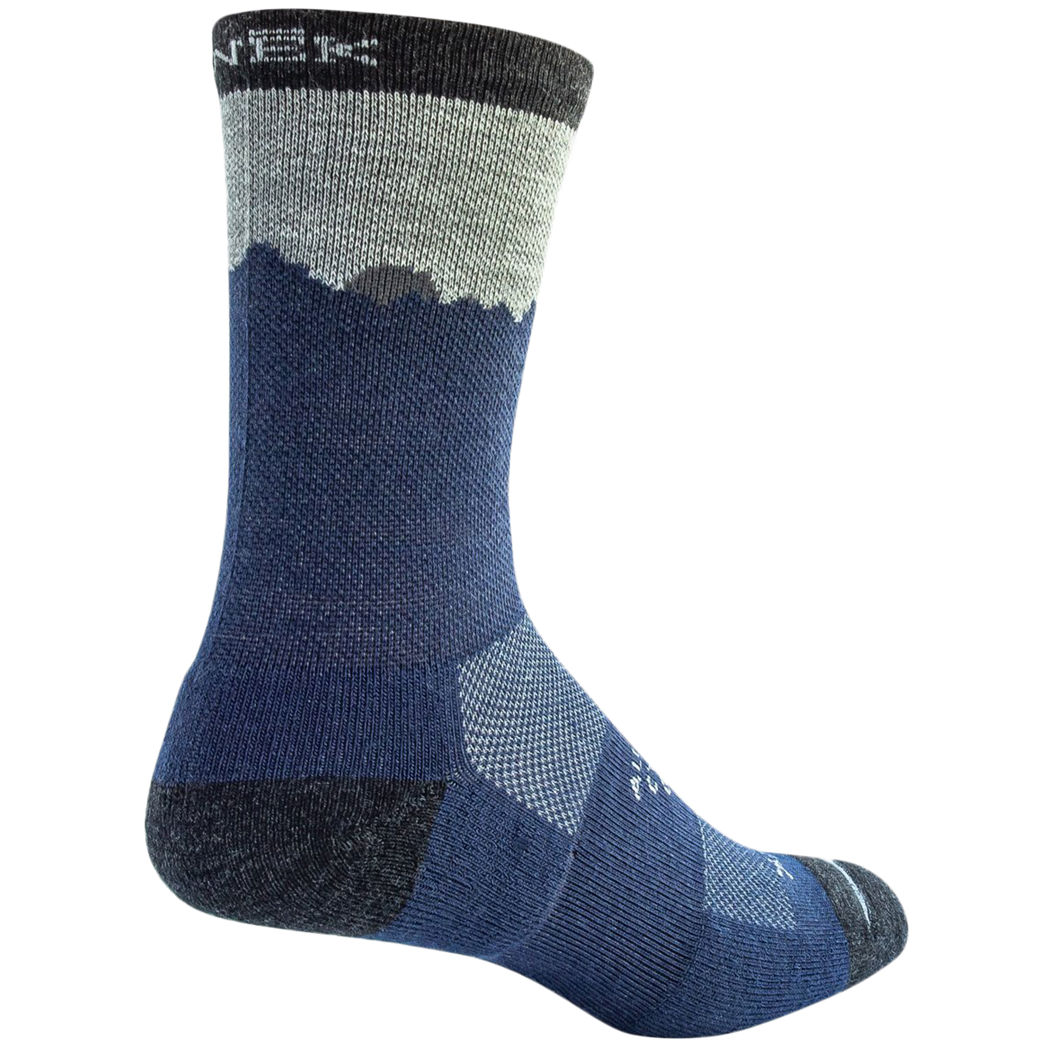 Snek Merino Wasatch Sock, Blue/Gray, 7-9