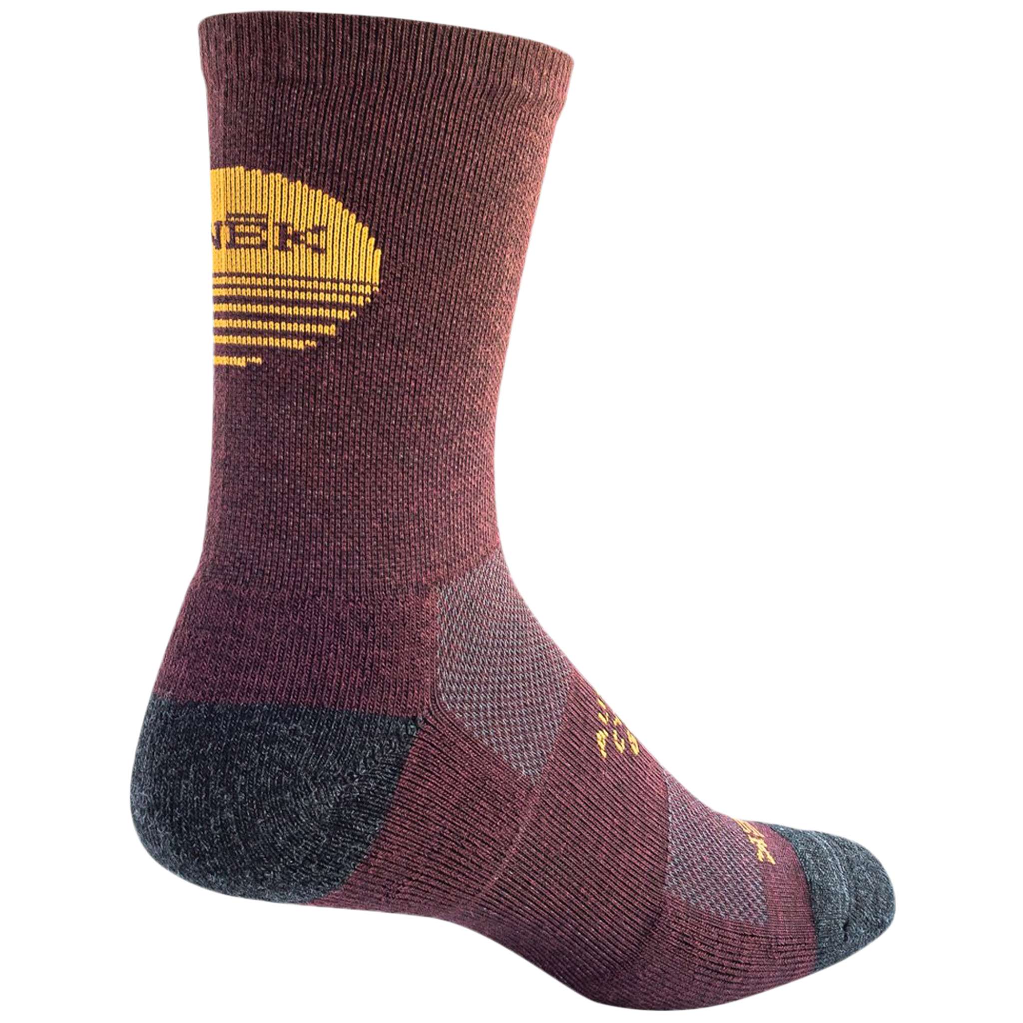 Snek Merino Desert Sunrise Sock, Maroon, 9-12