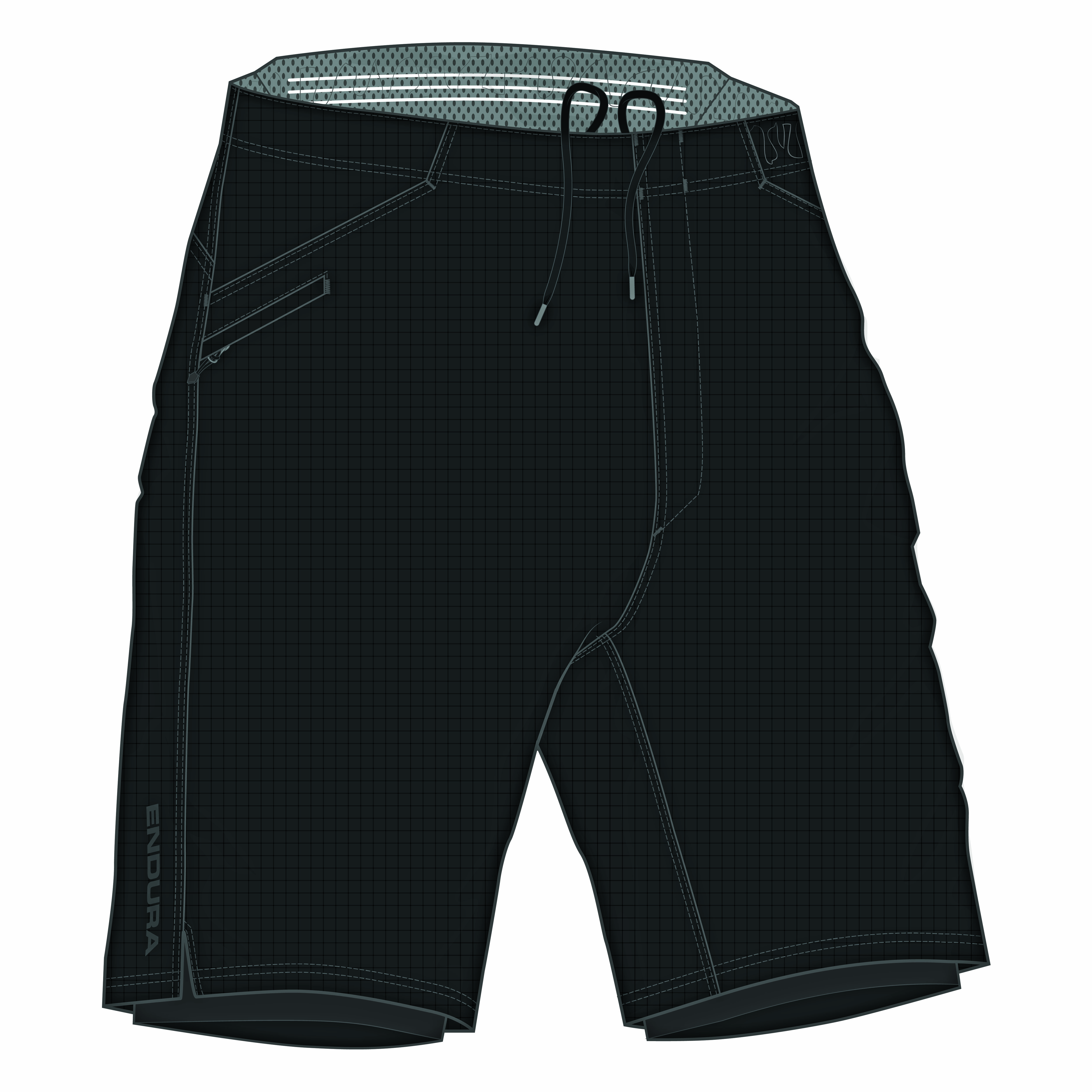 Endura Loop baggy short with liner, Black, XL