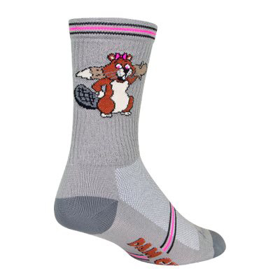 Sockguy Crew Dam Girl 6" Socks, 5-9, Grey