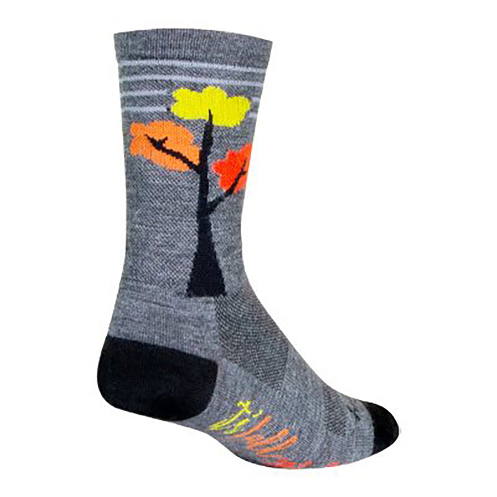 Sockguy Fall Y'all Wool Socks, 5-9, Gray
