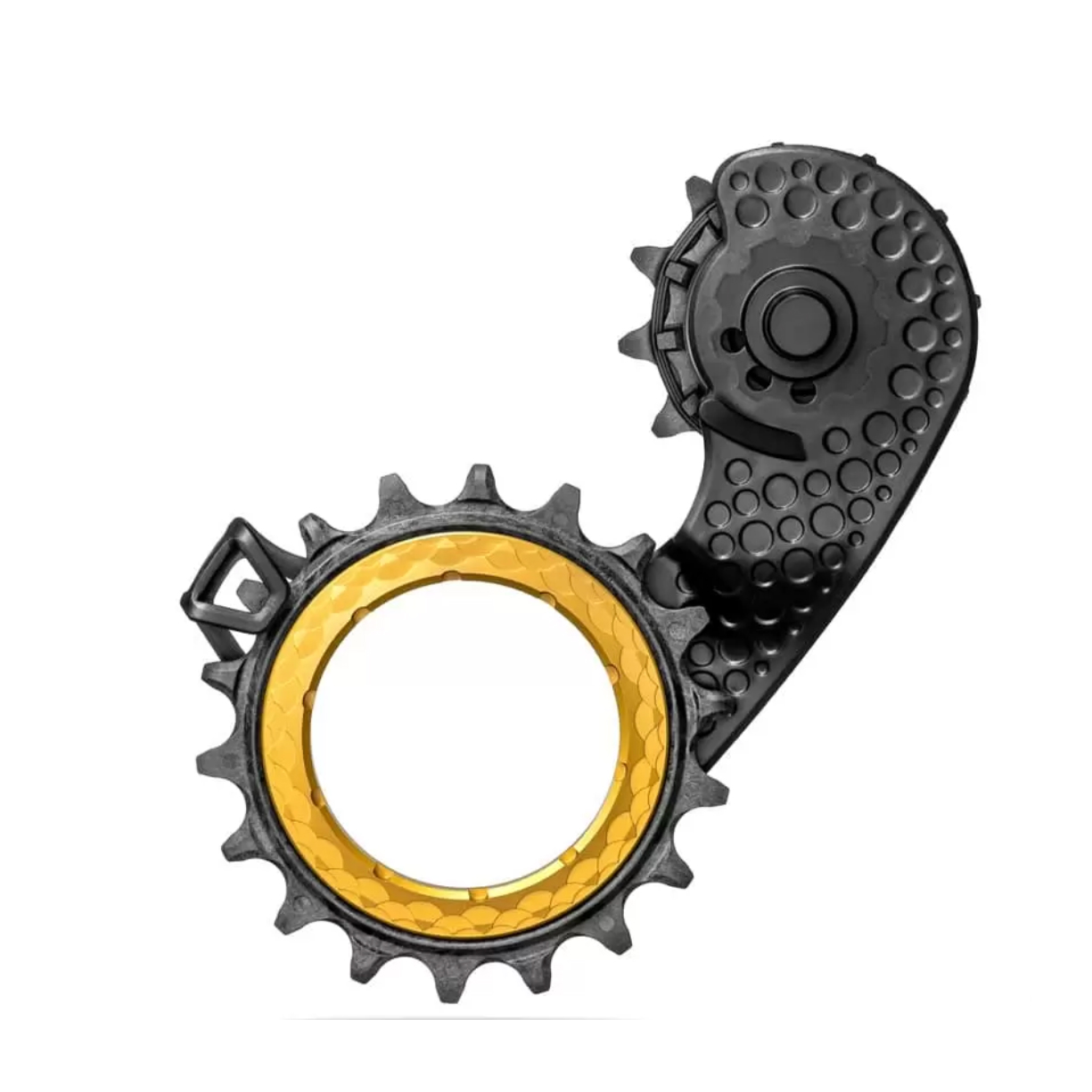 Absolute Black Carbon-Ceramic Hollow Cage, SRAM AXS - Gold