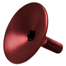 Absolute Black Integrated Top Cap, Red