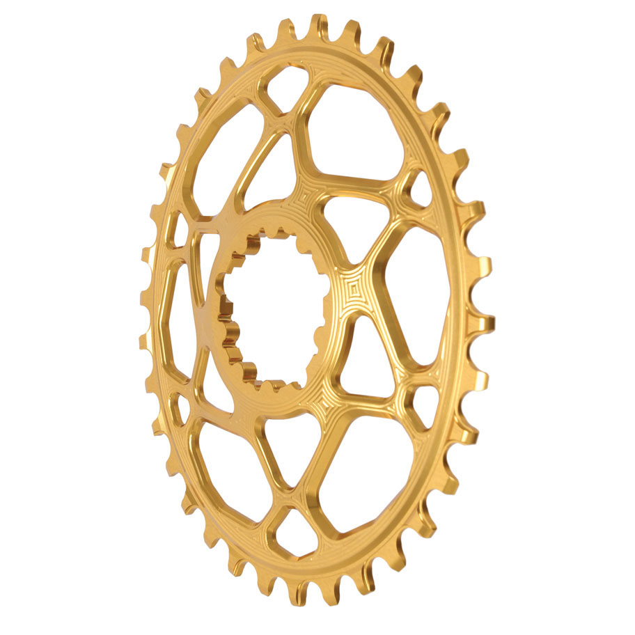 Absolute Black Oval SRAM DM (6mm Offset) Chainring, 34T - Gld
