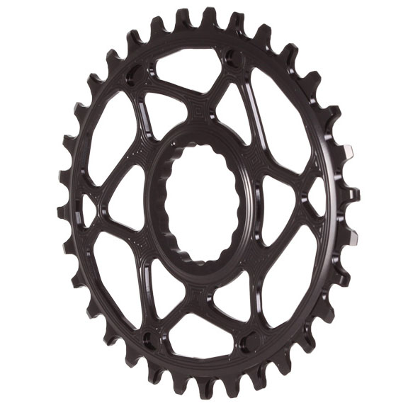 Absolute Black Spiderless Cinch DM Oval Chainring, 32T - Black
