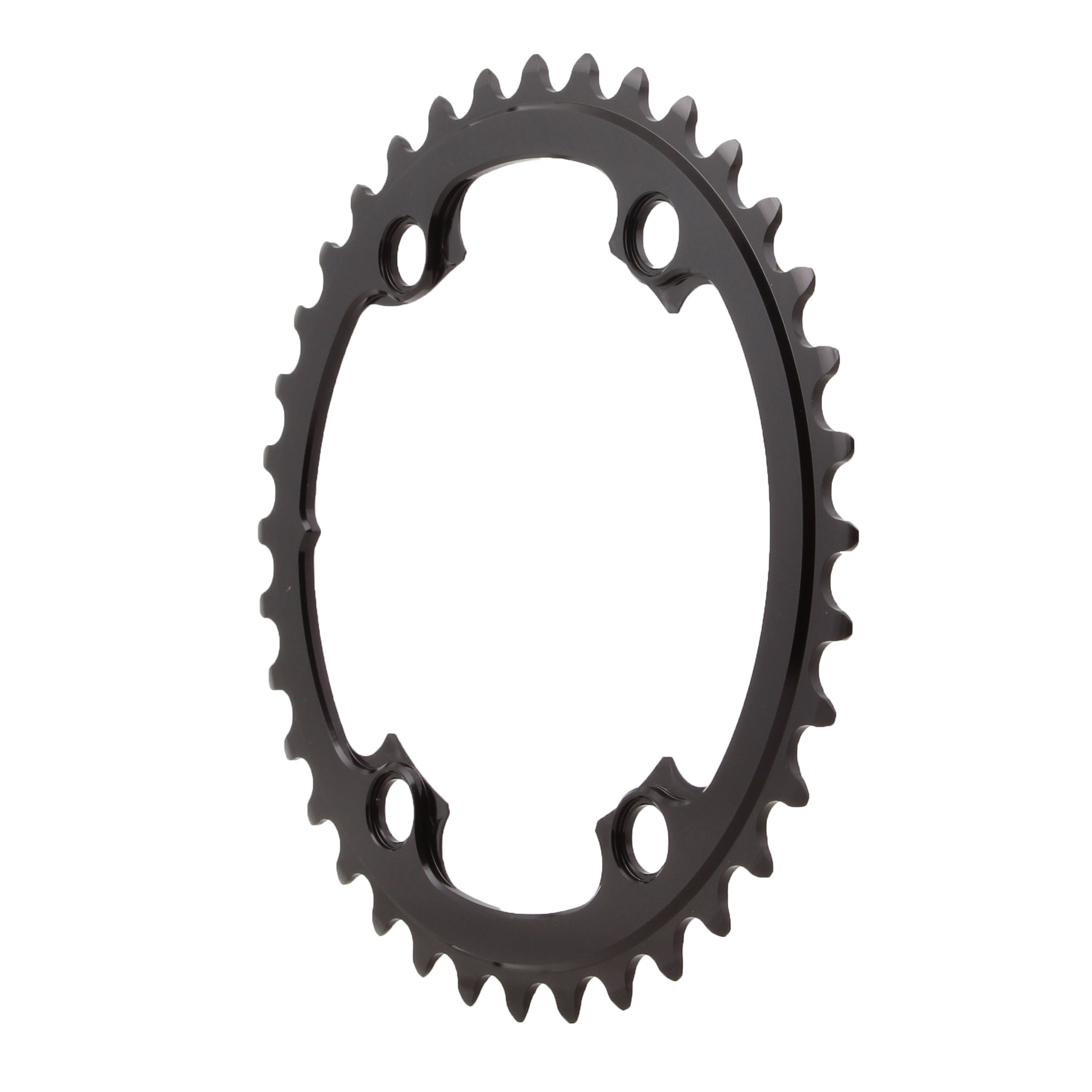 Absolute Black Round Chainring, 4x110BCD Shimano Asym 36T - Black