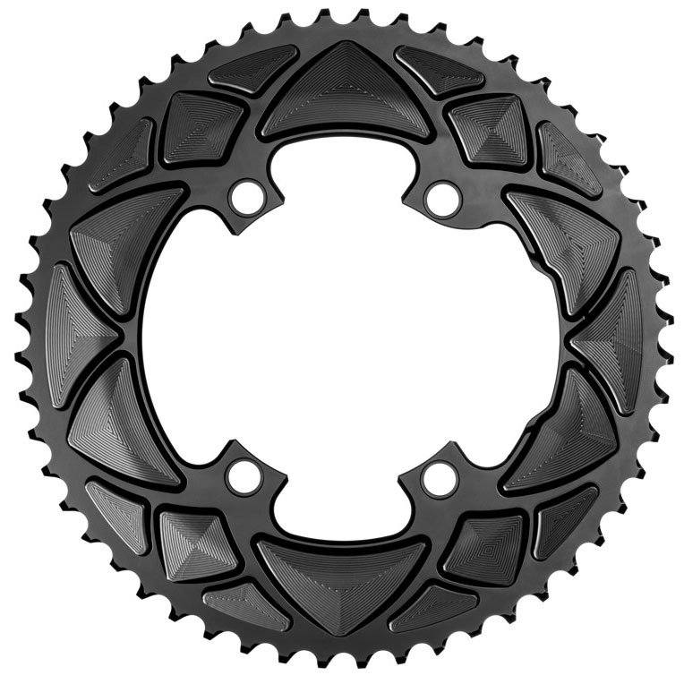 Absolute Black Round Chainring, 4x110BCD Shimano Asym 50T - Black