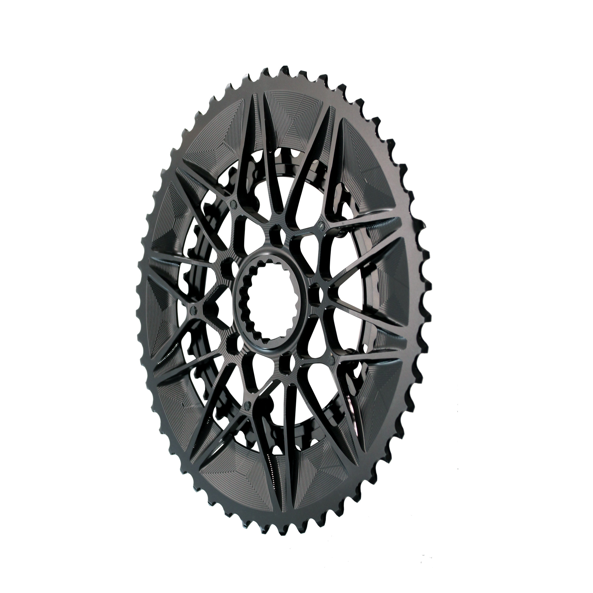 Absolute Black Oval SpideRing Cannondale Road Chainring Set,  50/34T
