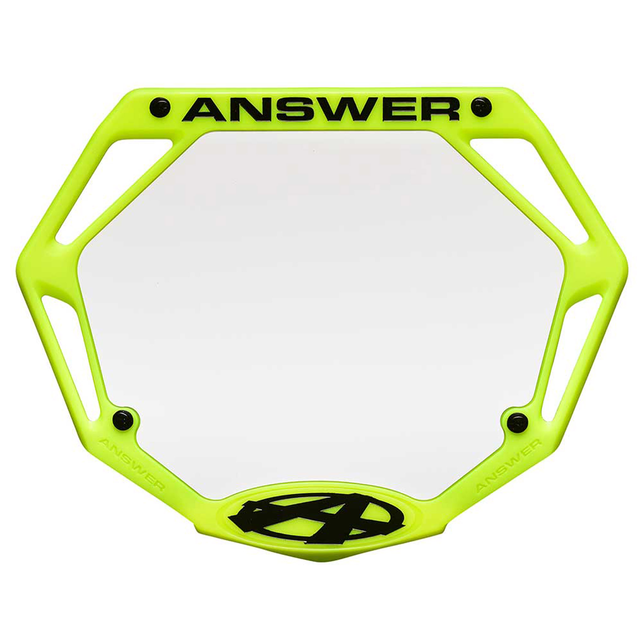 AnswerBMX 3D Number Plate, Mini, Flo Yellow