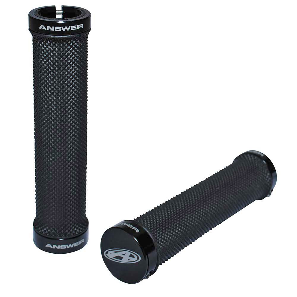 AnswerBMX Pro Flangeless Knurley Grip, Black