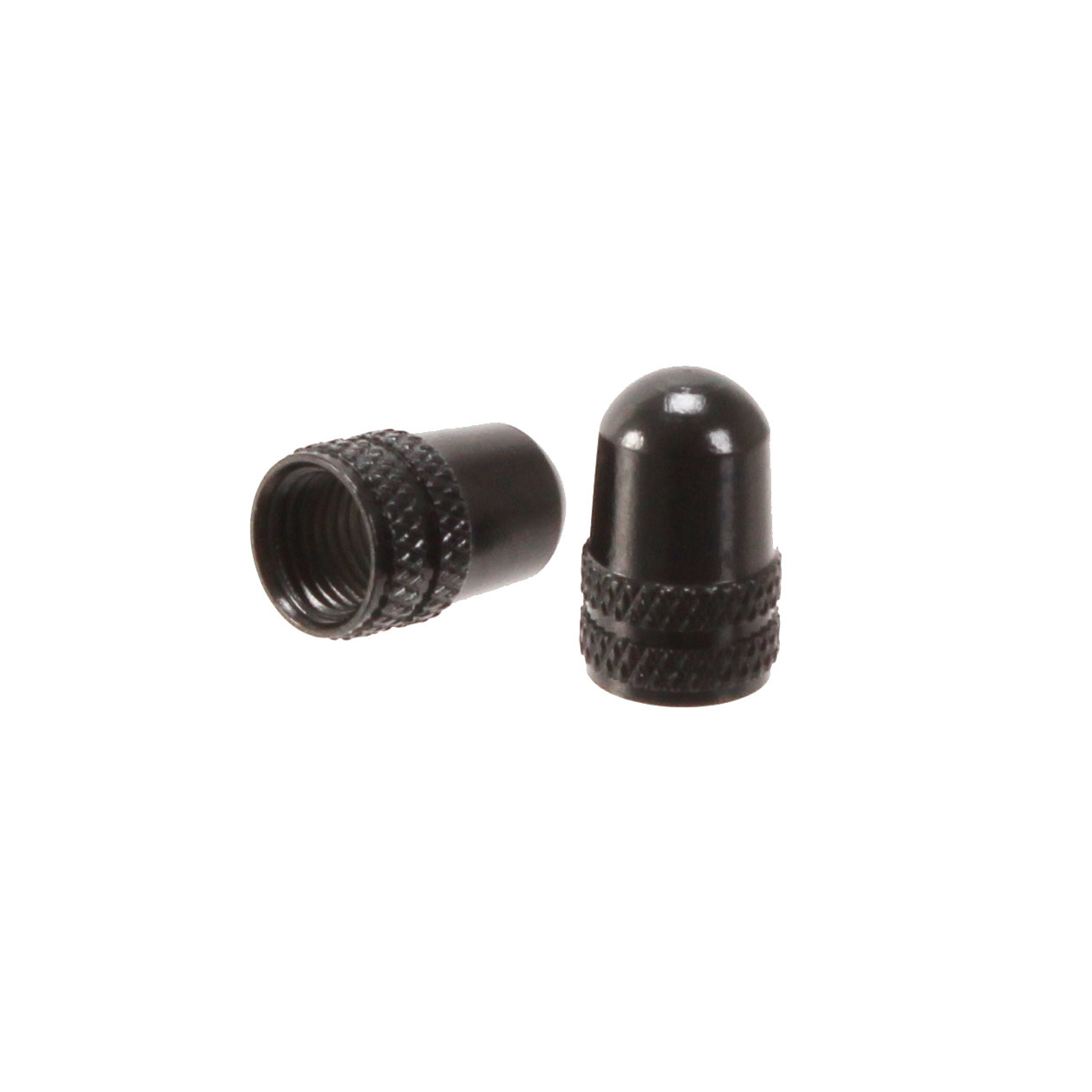 Alligator Alloy Valve Cap, Schrader, Black - Pair