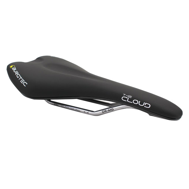 Burgtec The Cloud MK2 Saddle, Cromo Rail/Plastic Base, Black