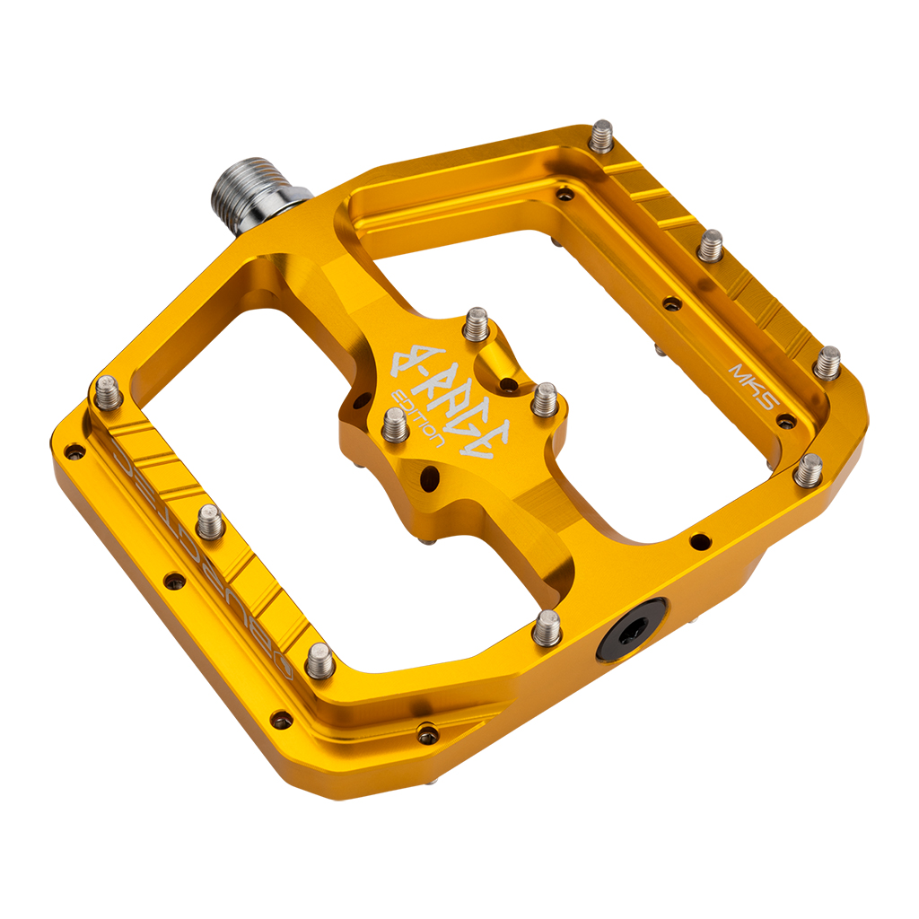 Burgtec Penthouse Flat MK5 B-Rage Edition Pedals, Gold