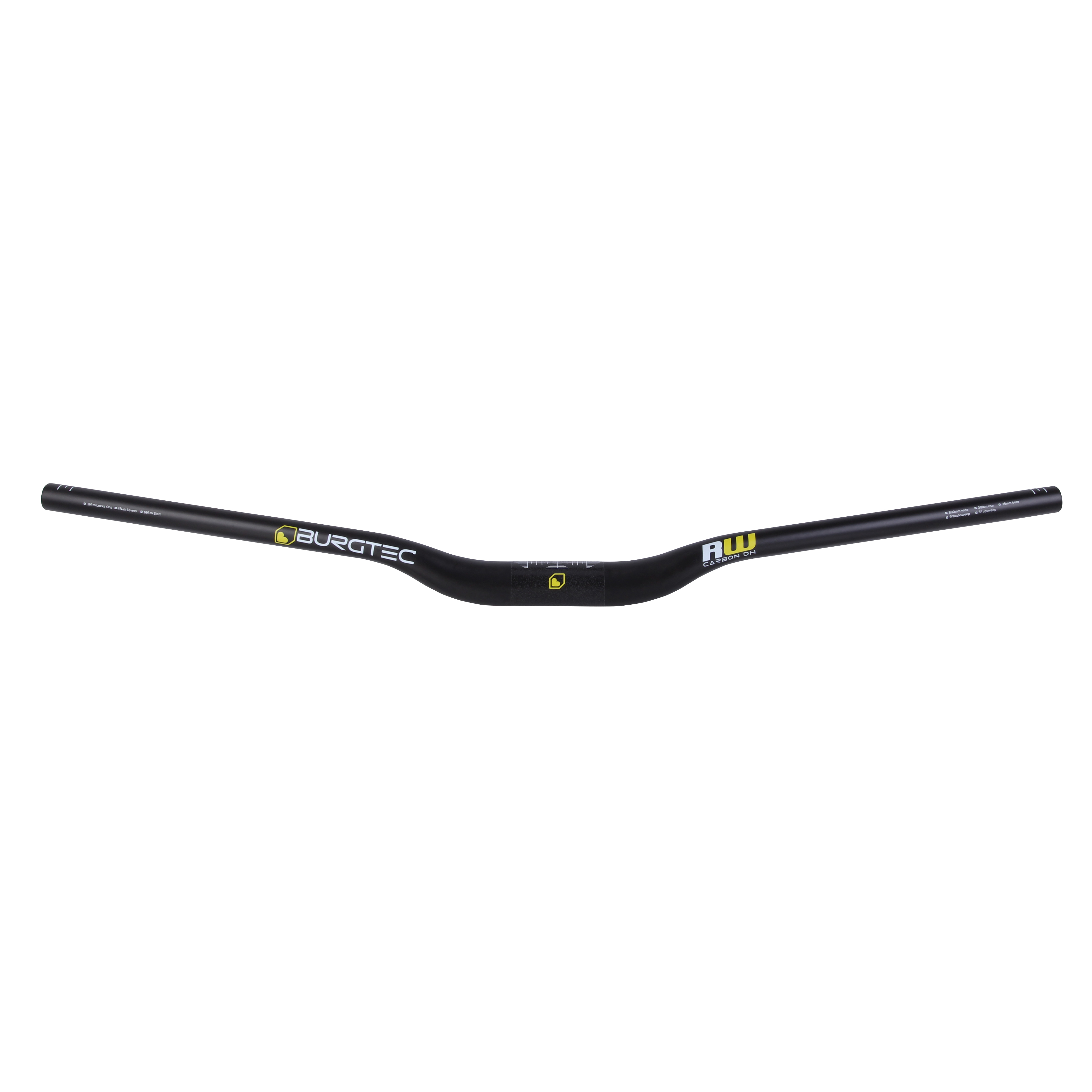 Burgtec Ride Wide Carbon DH Riser Bar, (35) 30/800mm, UD Blac
