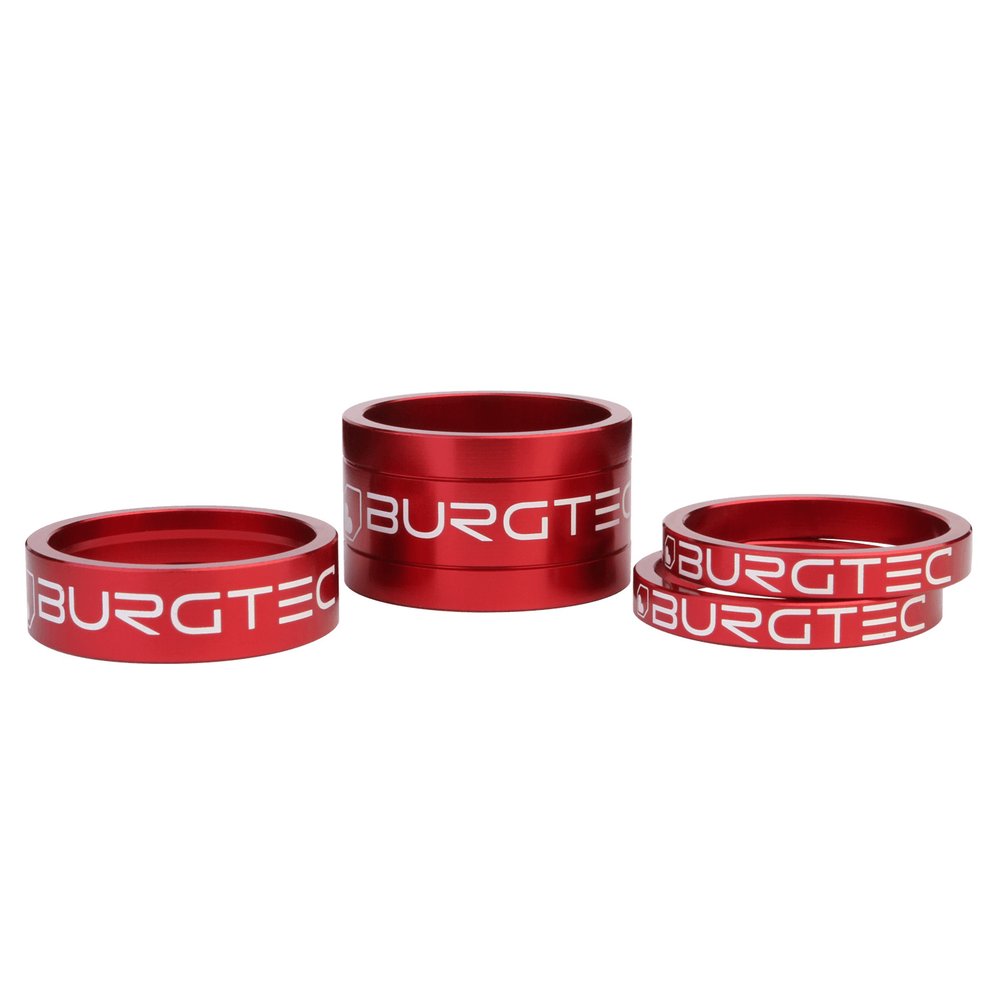 Burgtec Stem Spacer Kit - Race Red Set/4