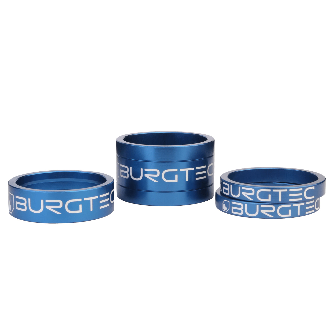 Burgtec Stem Spacer Kit, Deep Blue, 4/Count