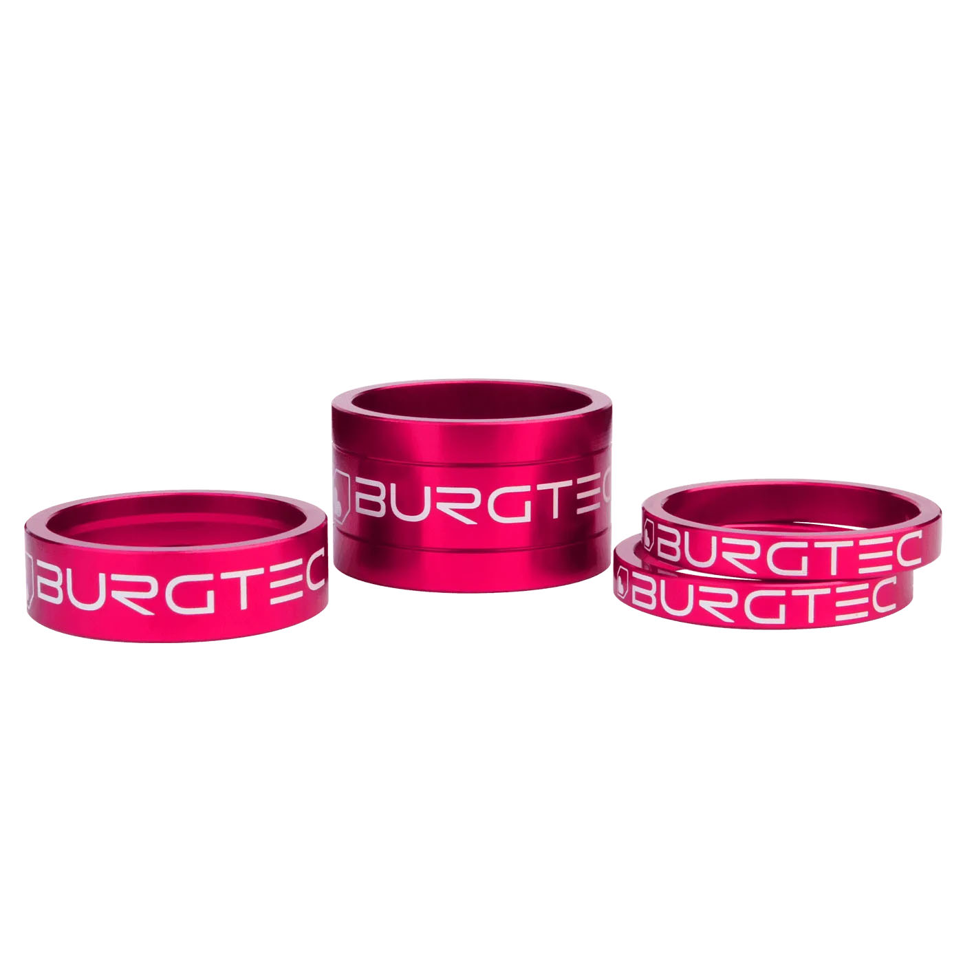 Burgtec Stem Spacer Kit, Toxic Barbie Pink, 4/Count