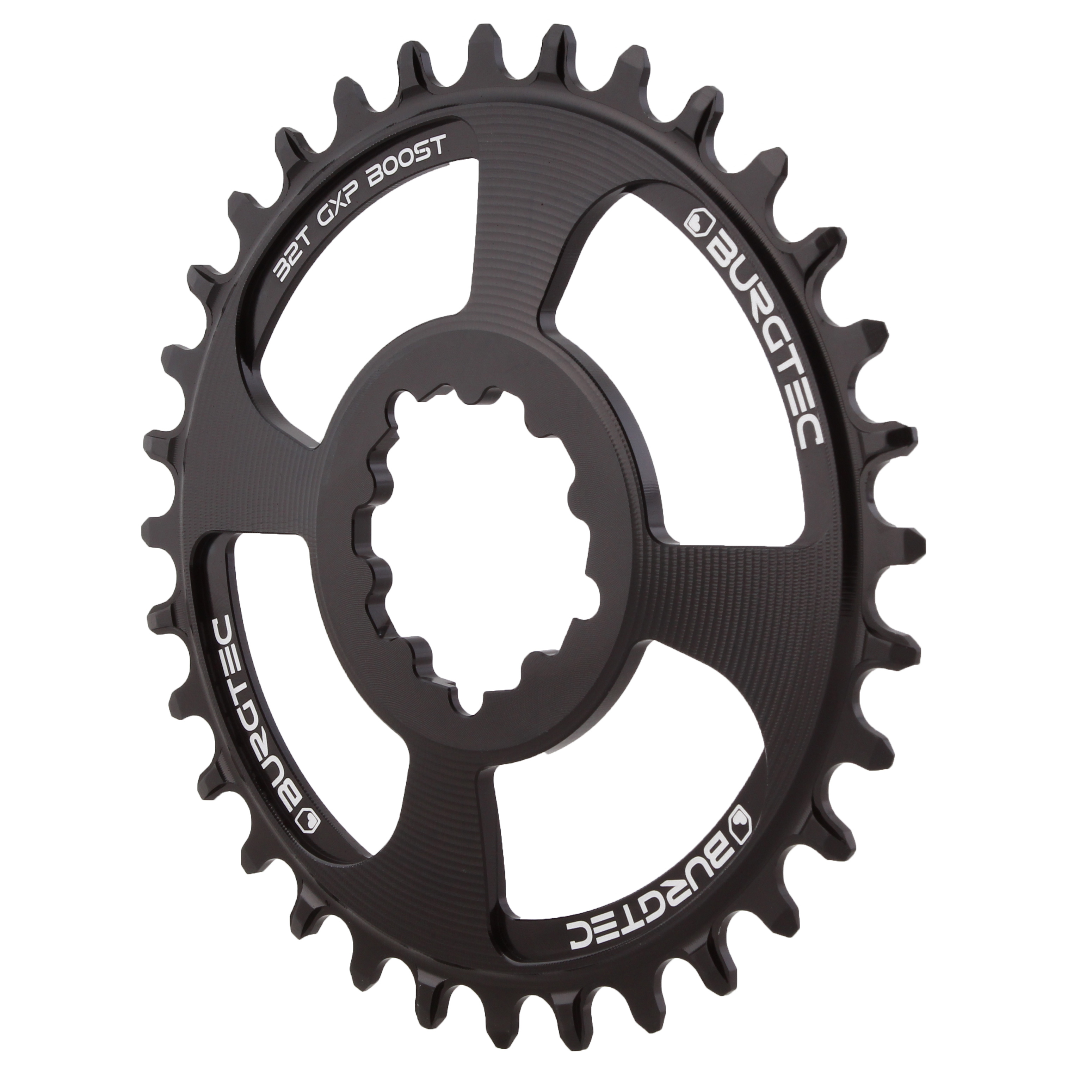Burgtec GXP Boost 3mm Offset Thick Thin chainring, 30T, Black