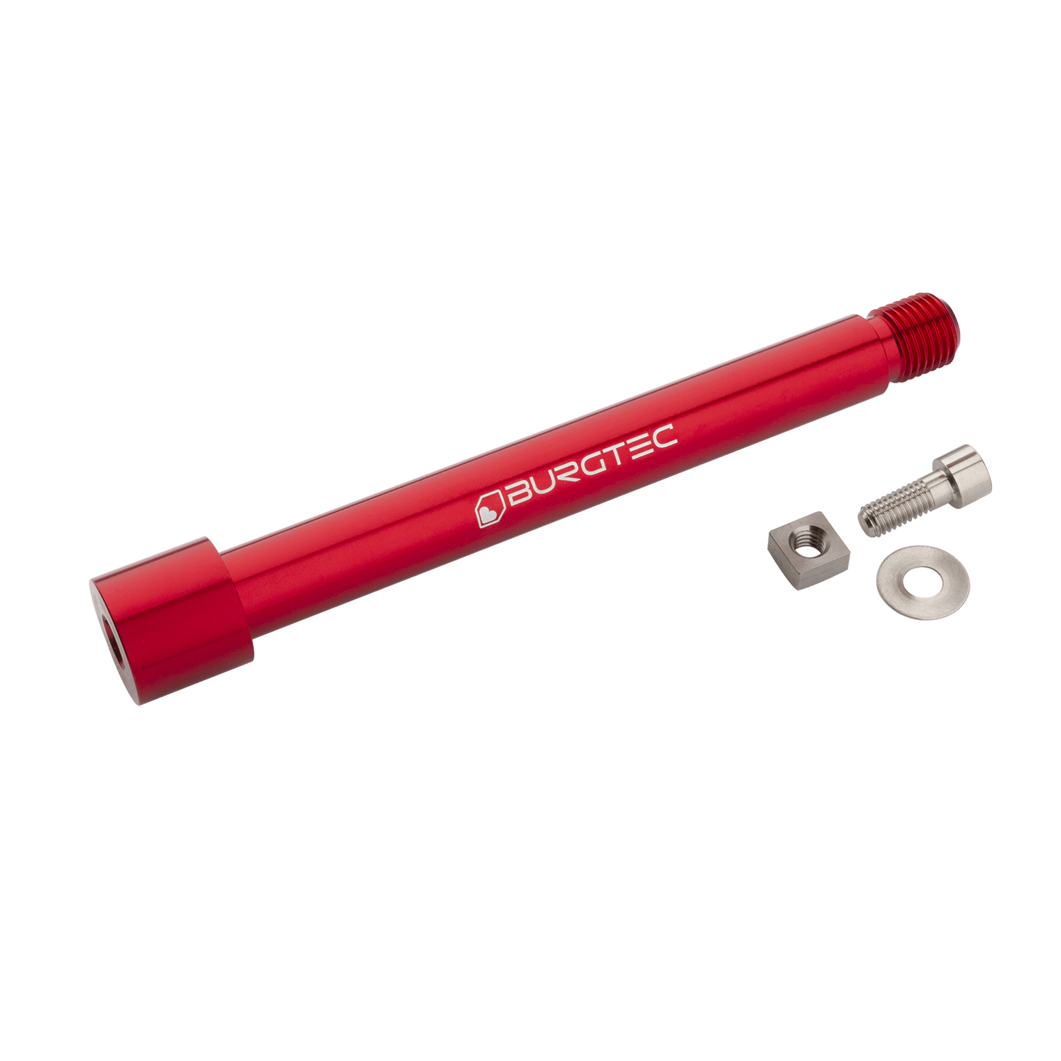 Burgtec Fox Fork 2021+ Axle, 15x110mm - Race Red