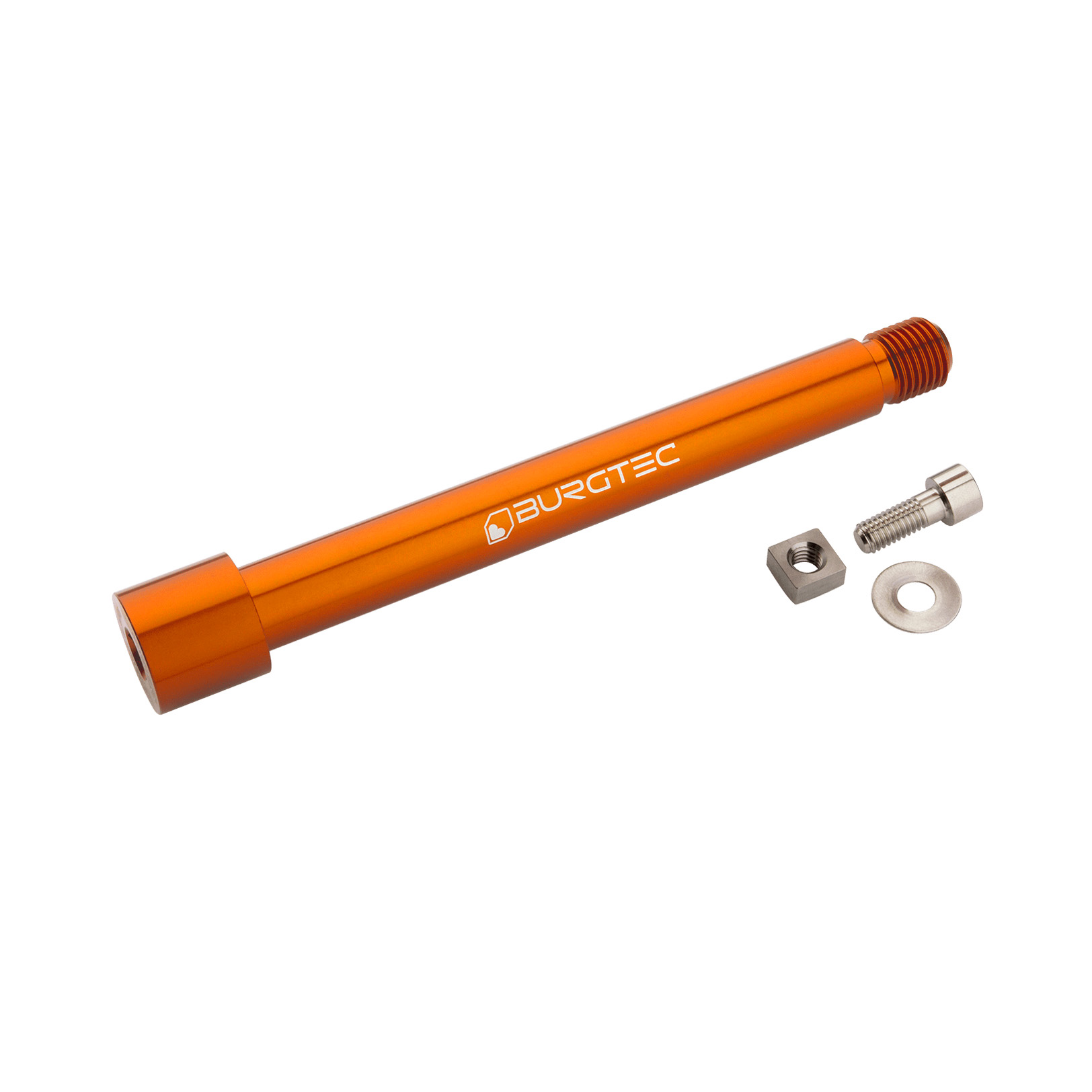 Burgtec Fox Fork 2021+ Axle, 15x110mm, Iron Bro Orange
