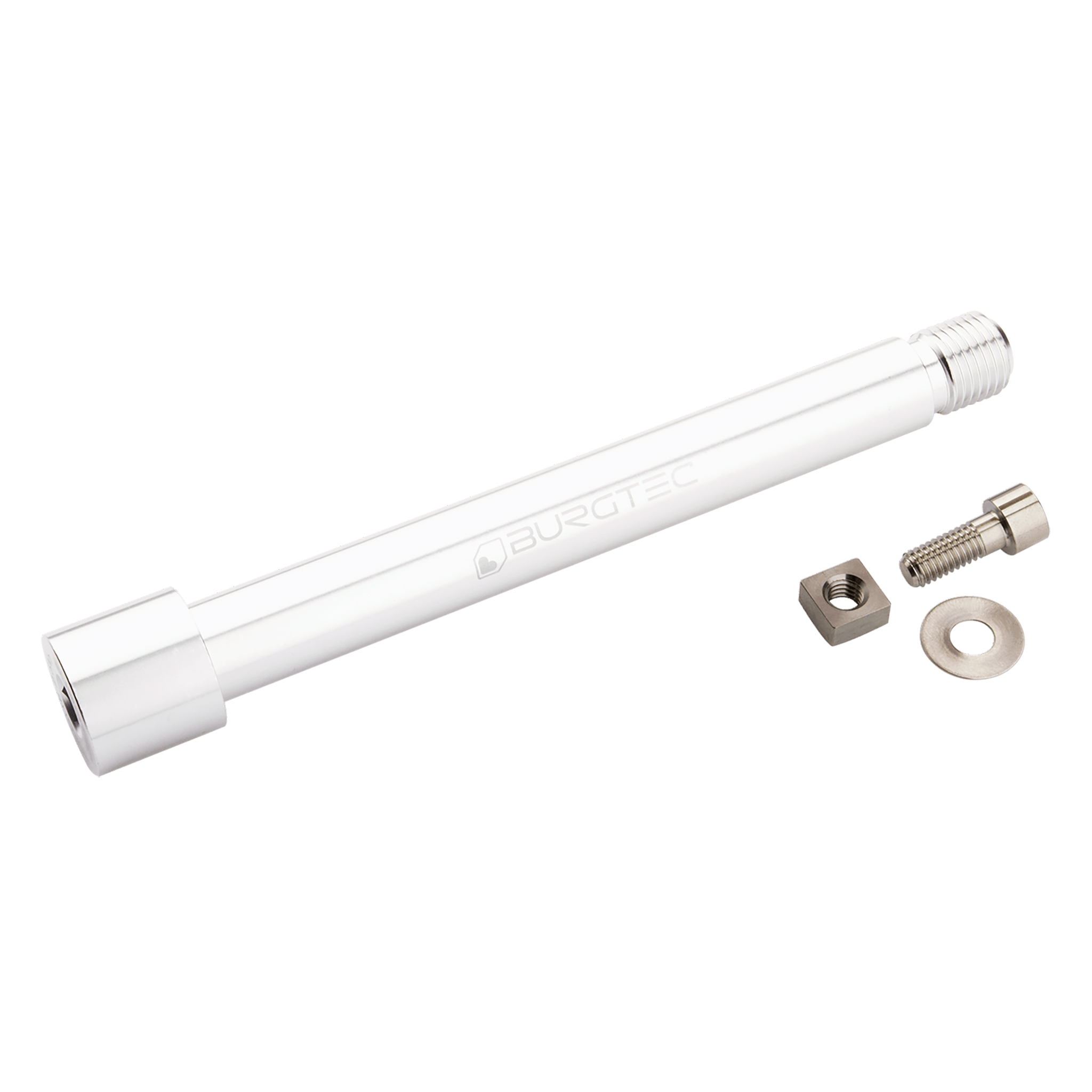 Burgtec Fox Fork 2021+ Axle, 15x110mm, Rhodium Silver