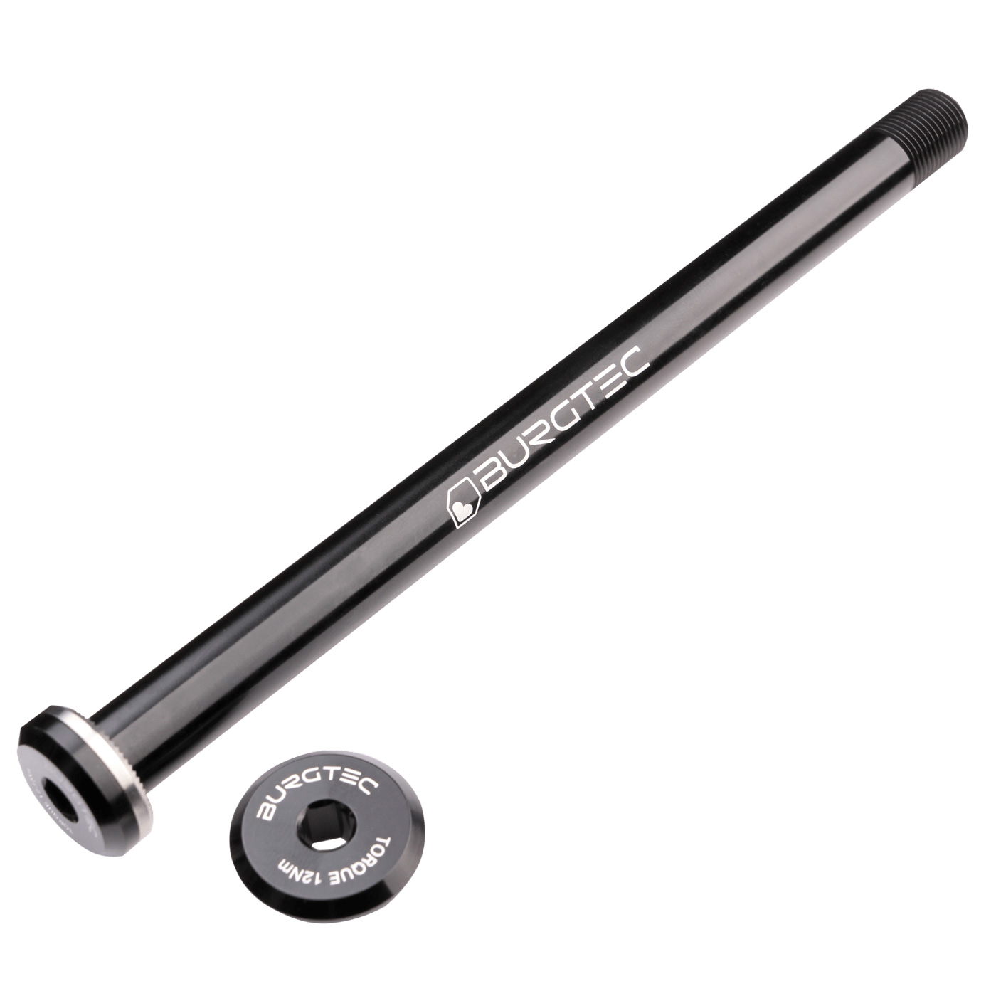 thumbnail image 2 of Burgtec Santa Cruz M12x1.0 Race Red Rear Axle 12x168.5mm 2 of 11