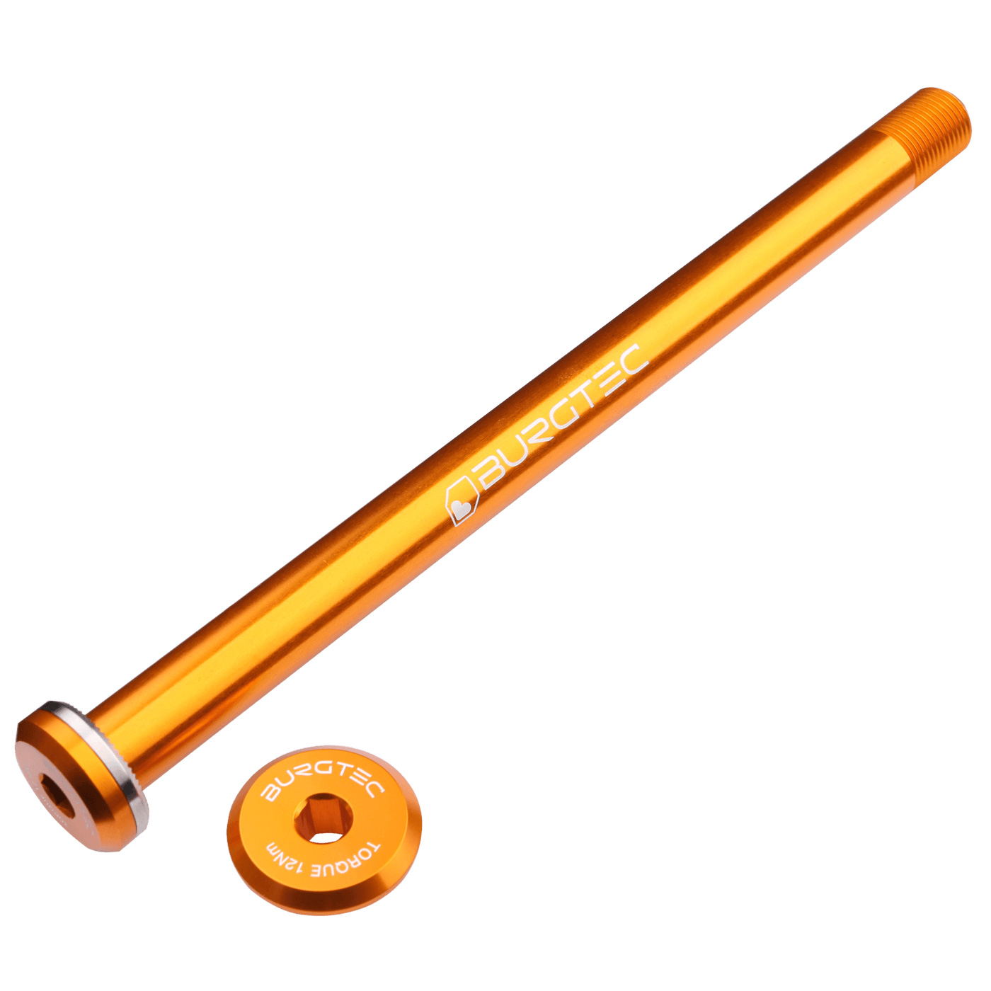 Burgtec Santa Cruz Rear Axle, 12x168.5mm - Iron Bro Orange