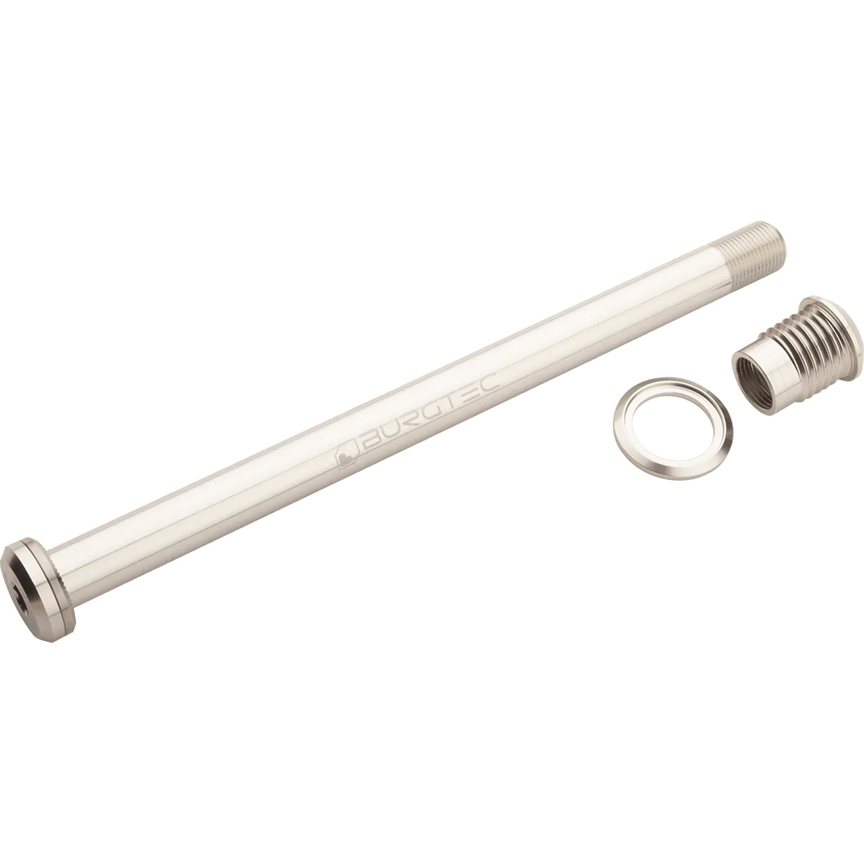 Burgtec Santa Cruz Rear Axle, 12x173.7mm, Rhodium Silver