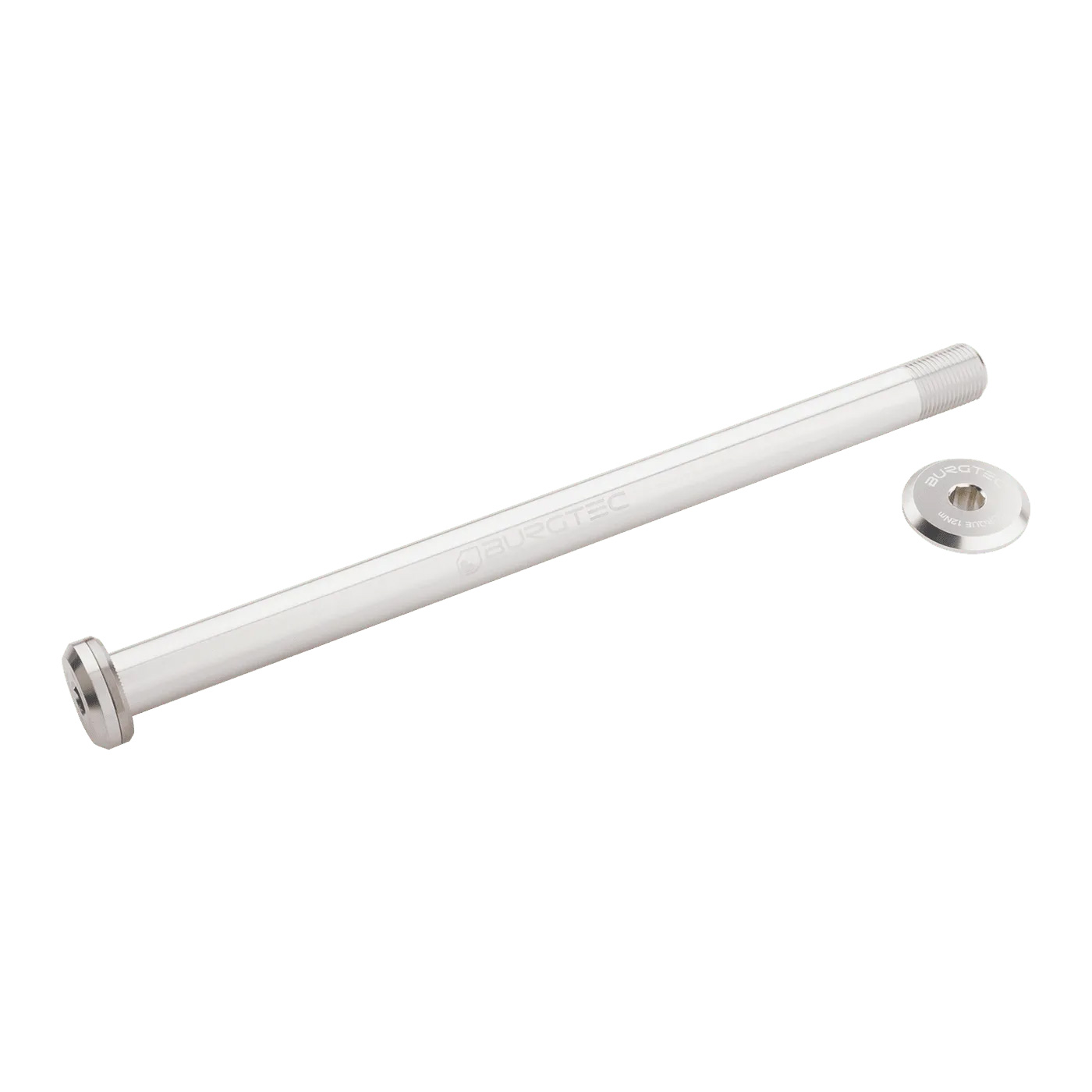 Burgtec Santa Cruz V10 182mm Rear Axle, Rhodium Silver