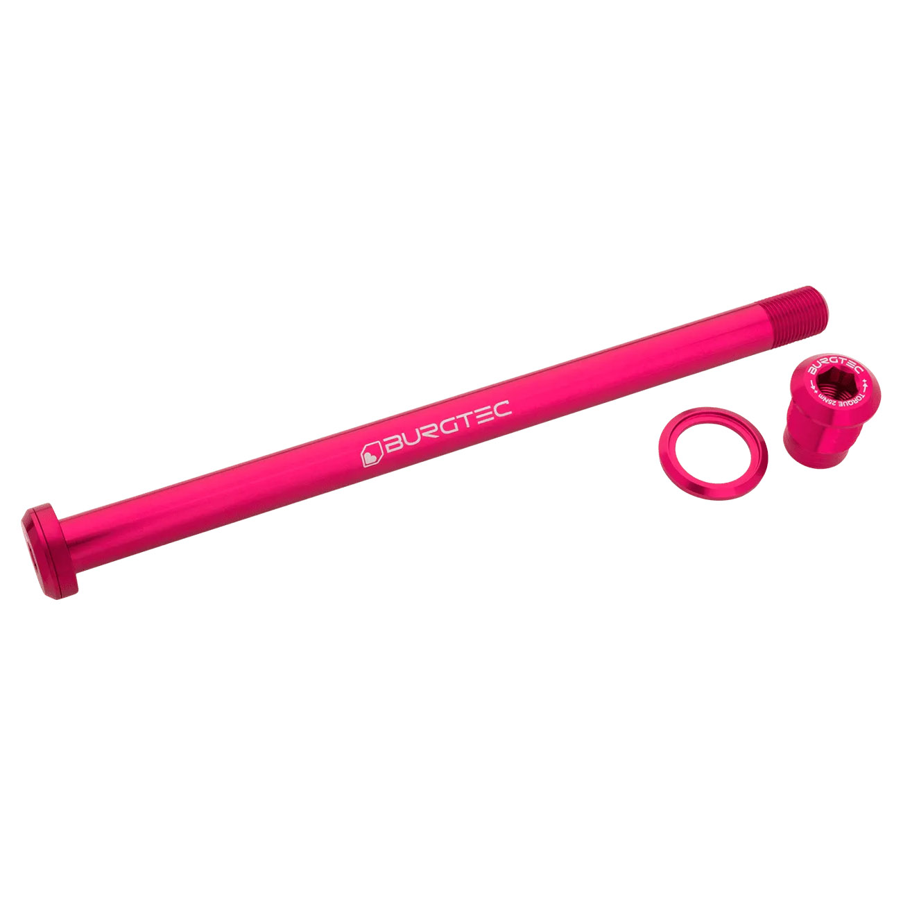 Burgtec Pivot 185.3mm UDH Rear Axle, Toxic Barbie Pink