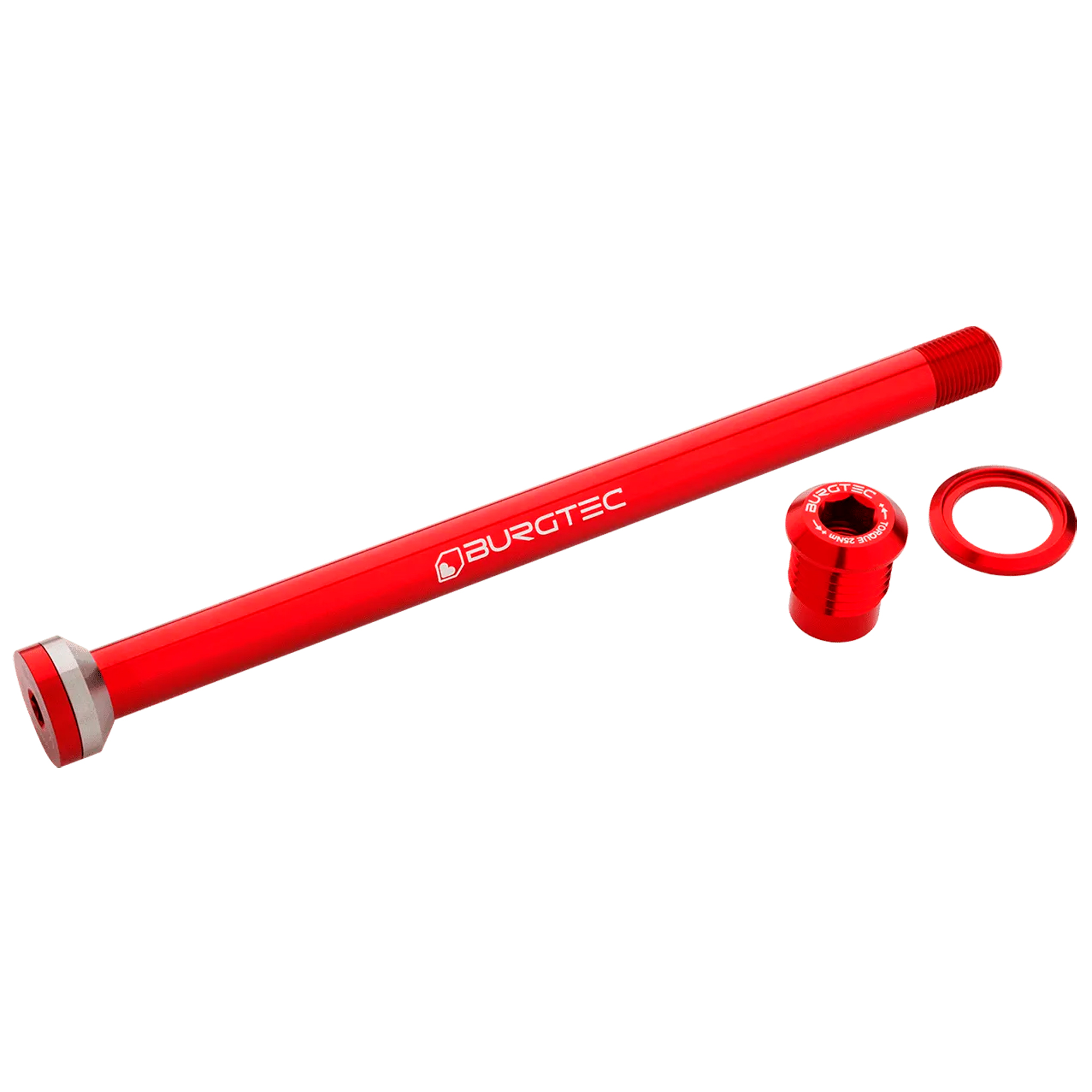 Burgtec Transition 175mm UDH Rear Axle, Race Red