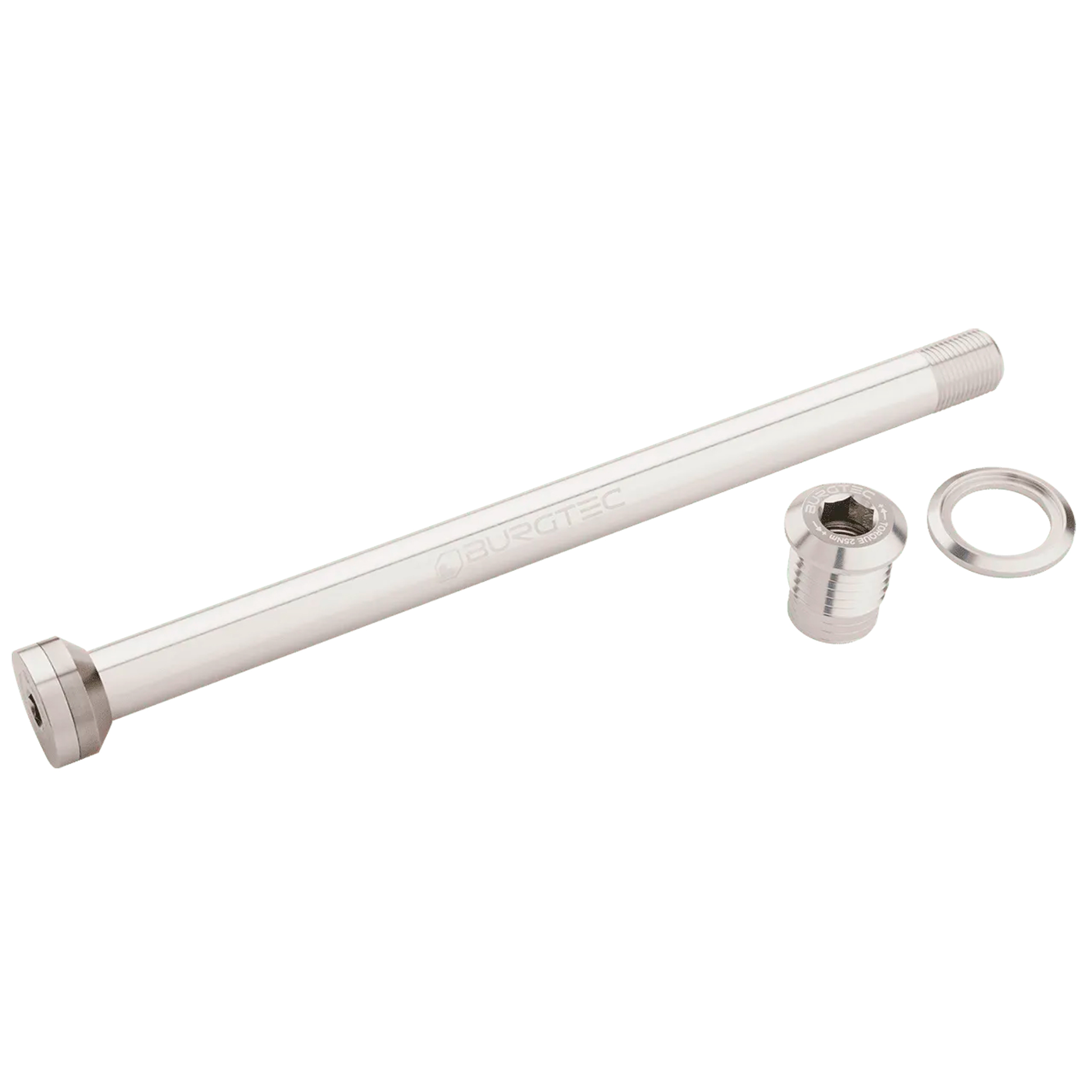 Burgtec Transition 175mm UDH Rear Axle, Rhodium Silver