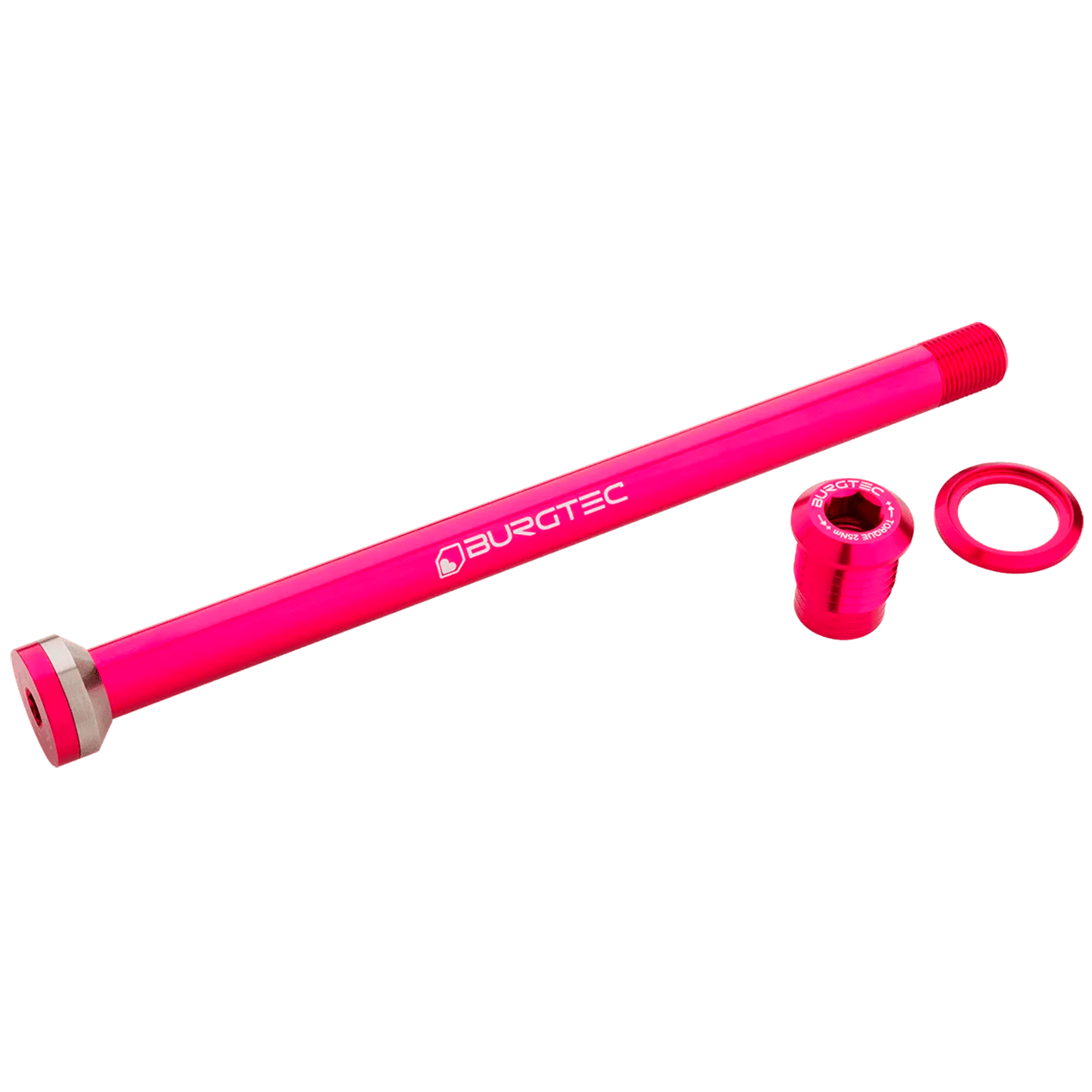 Burgtec Transition 175mm UDH Rear Axle, Toxic Barbie Pink