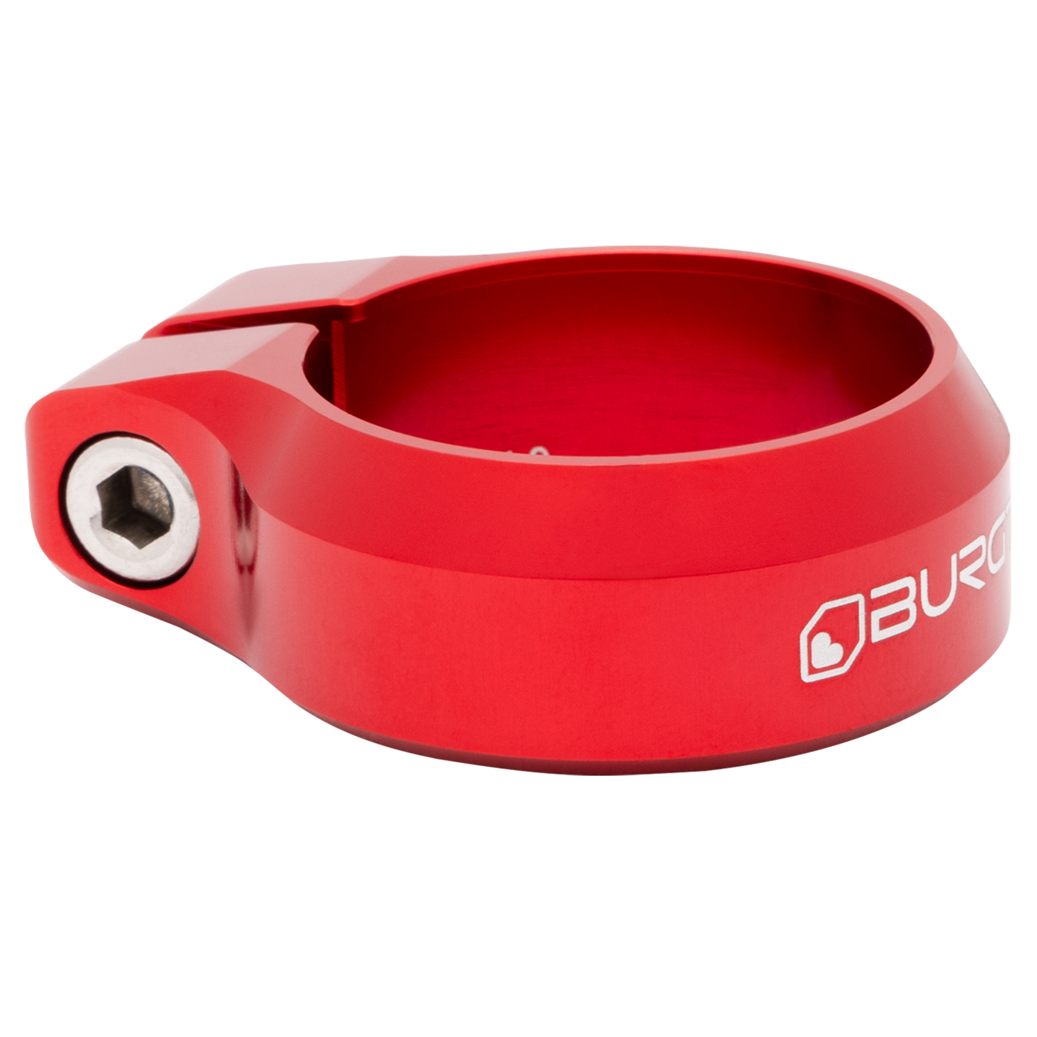 Burgtec Seat Clamp, 34.9mm, Race Red