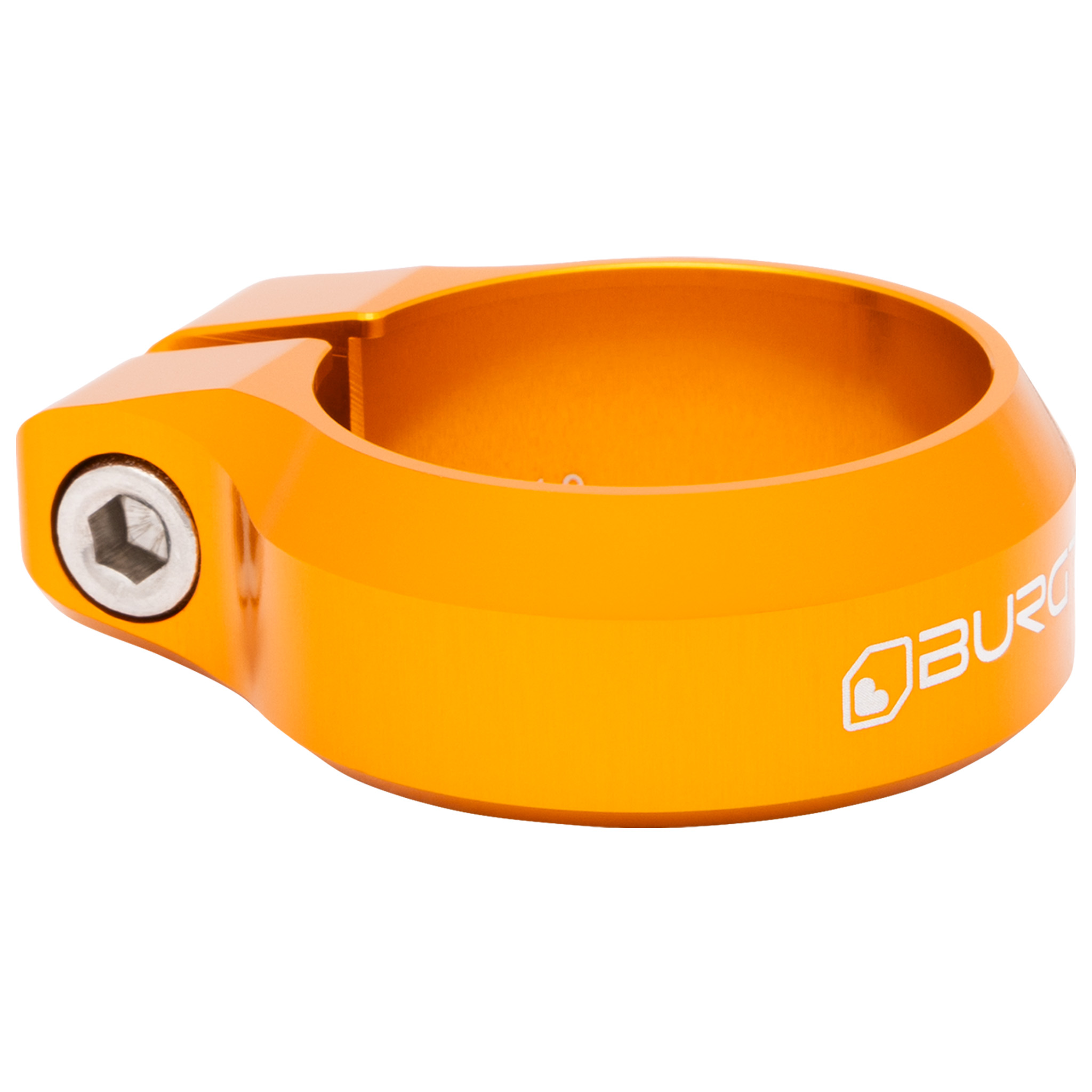 Burgtec Seat Clamp, 34.9mm, Iron Bro Orange