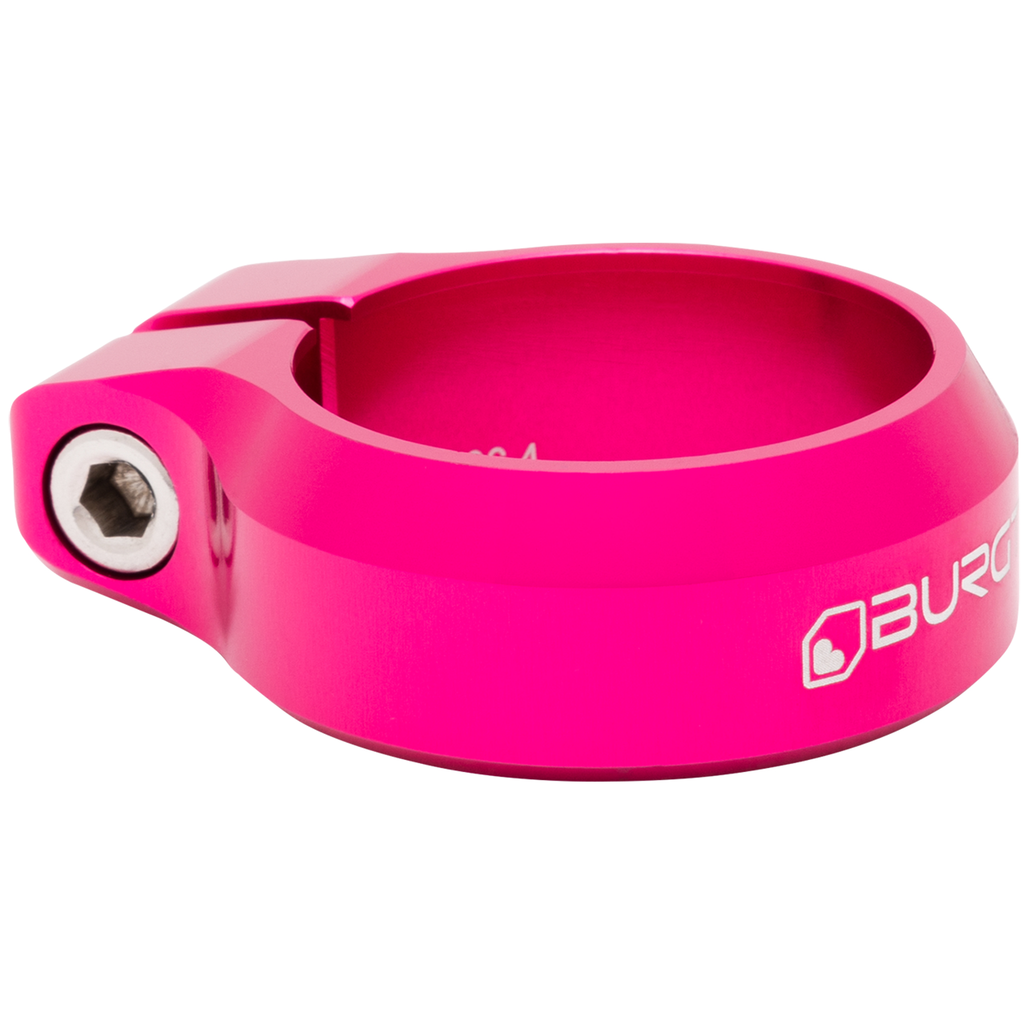 Burgtec Seat Clamp, 36.4mm, Toxic Barbie Pink