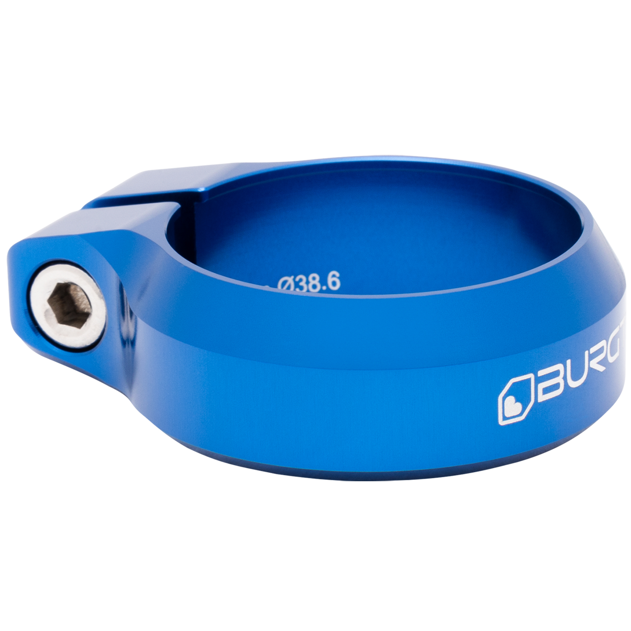 Burgtec Seat Clamp, 38.6mm, Deep Blue