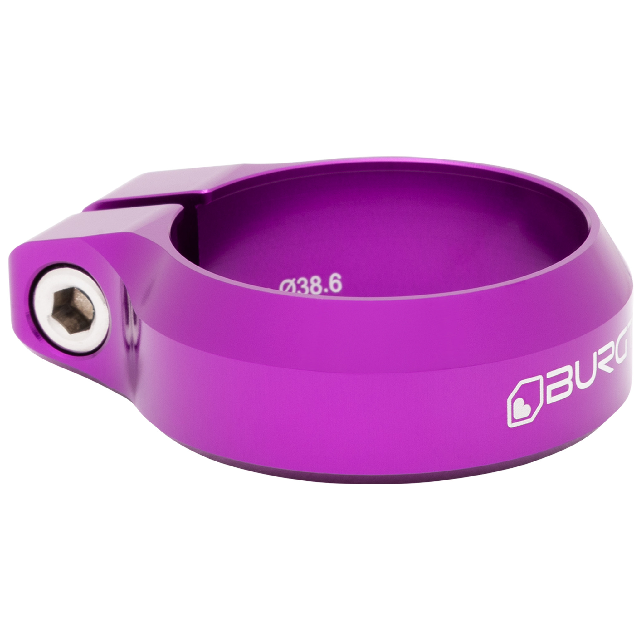 Burgtec Seat Clamp, 38.6mm, Purple Rain