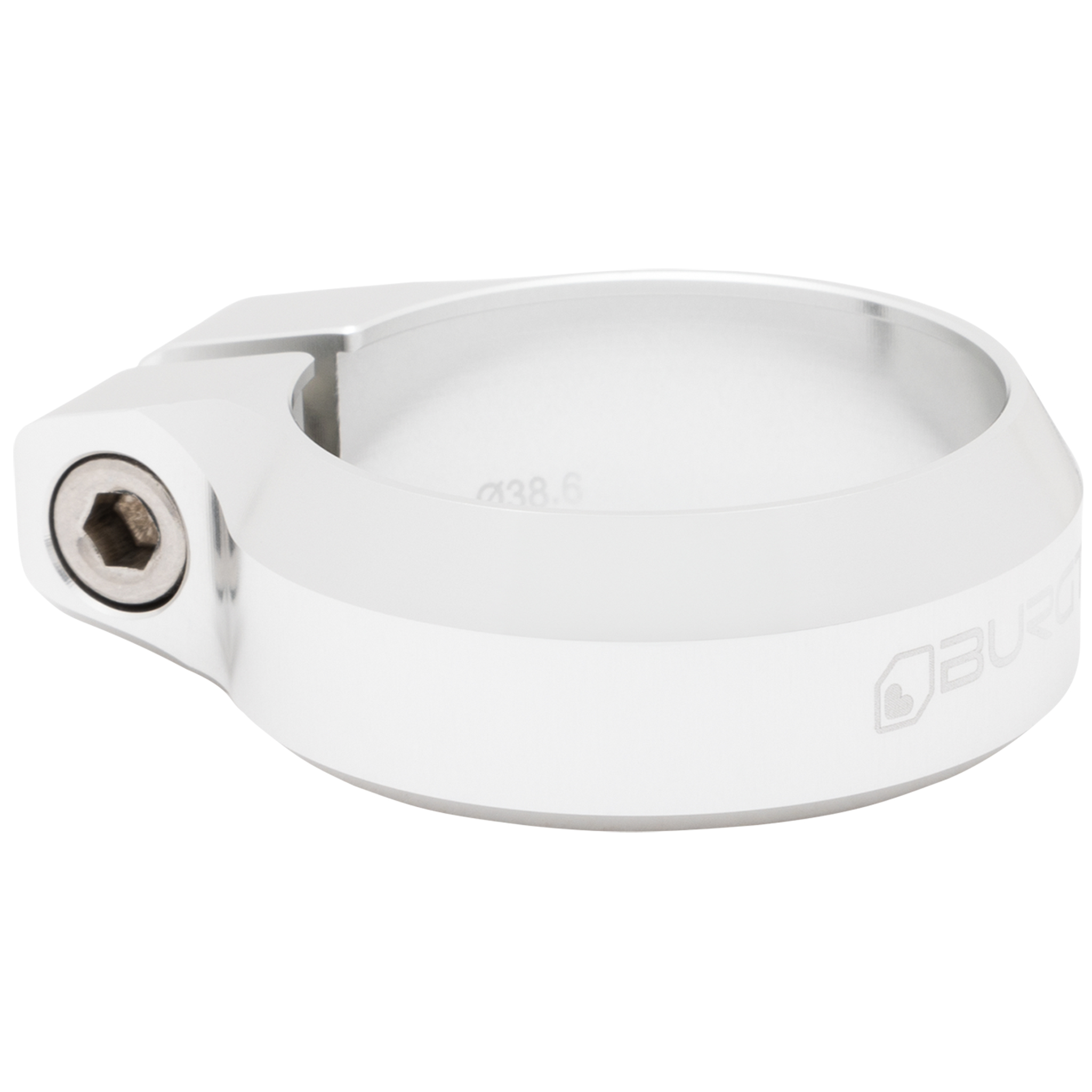 Burgtec Seat Clamp, 38.6mm, Rhodium Silver