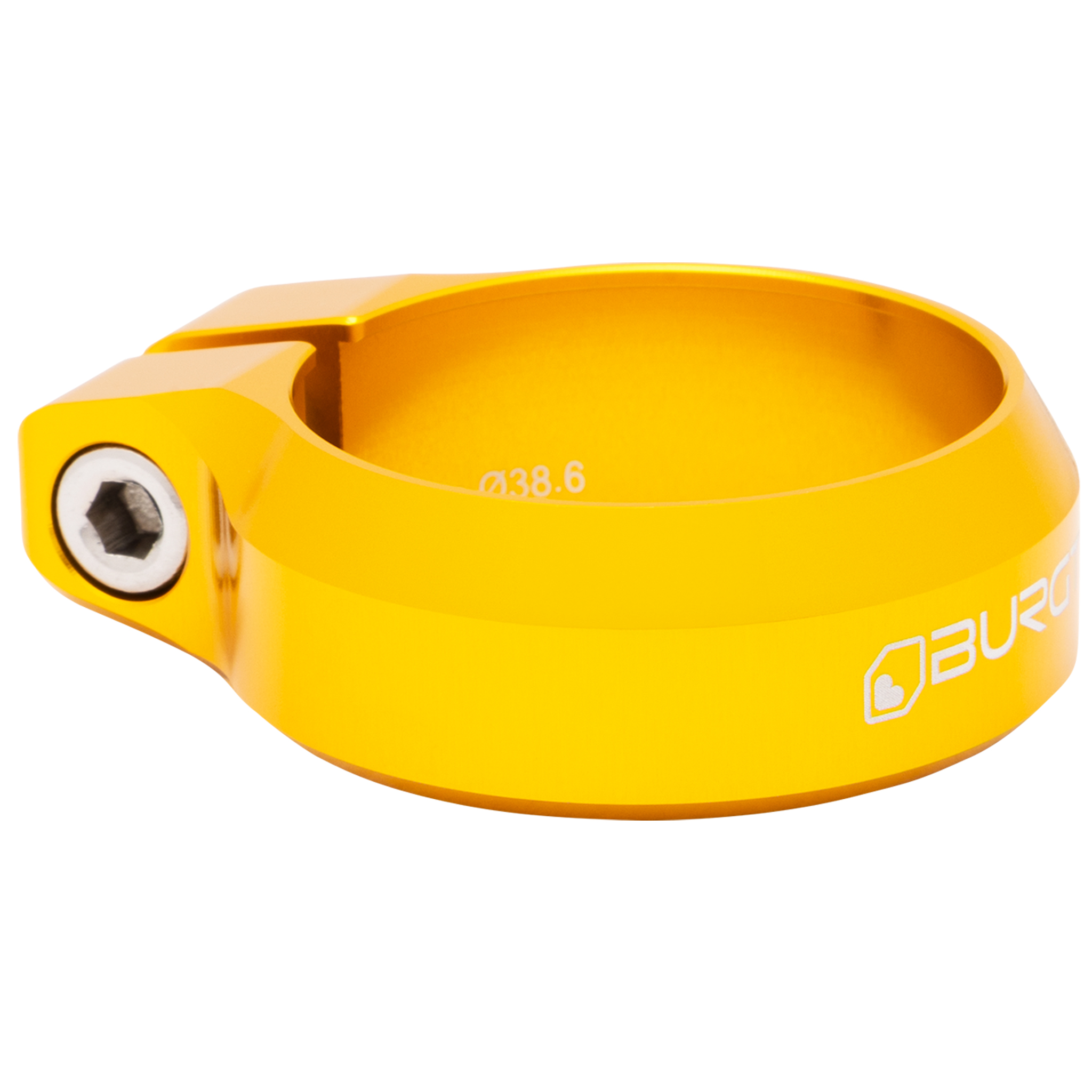 Burgtec Seat Clamp, 38.6mm, Burgtec Bullion Gold