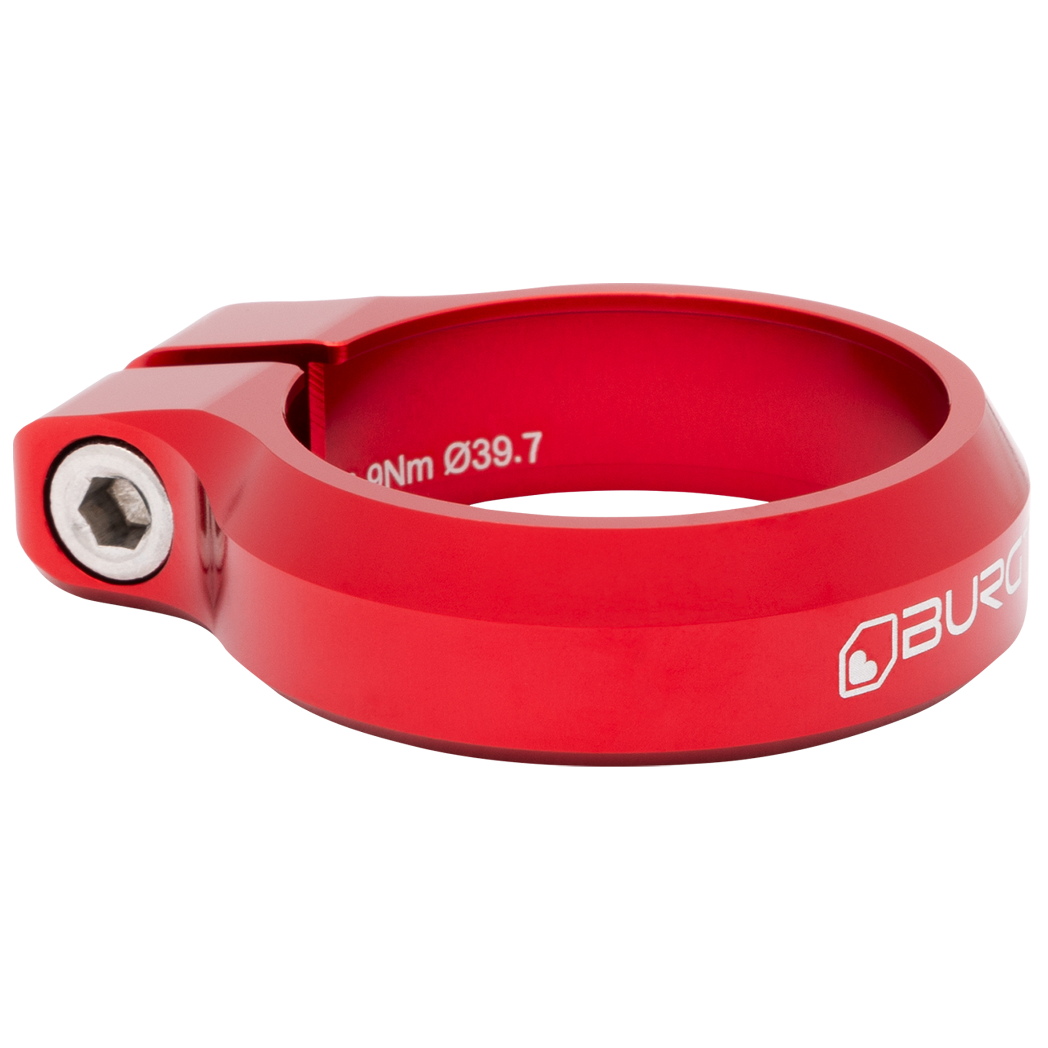 Burgtec Seat Clamp, 39.7mm, Race Red