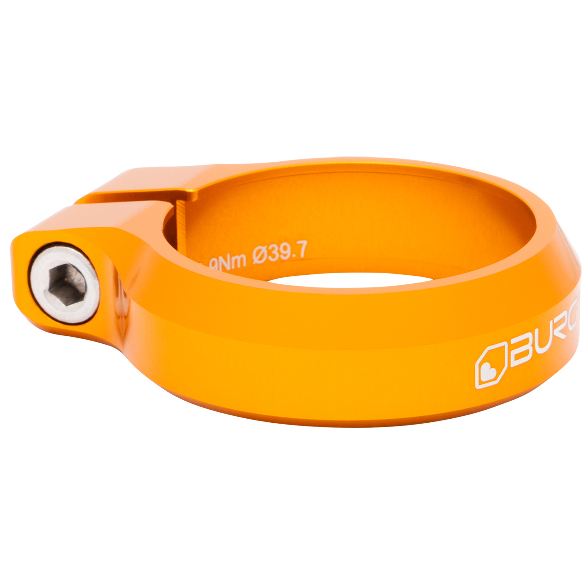Burgtec Seat Clamp, 39.7mm, Iron Bro Orange